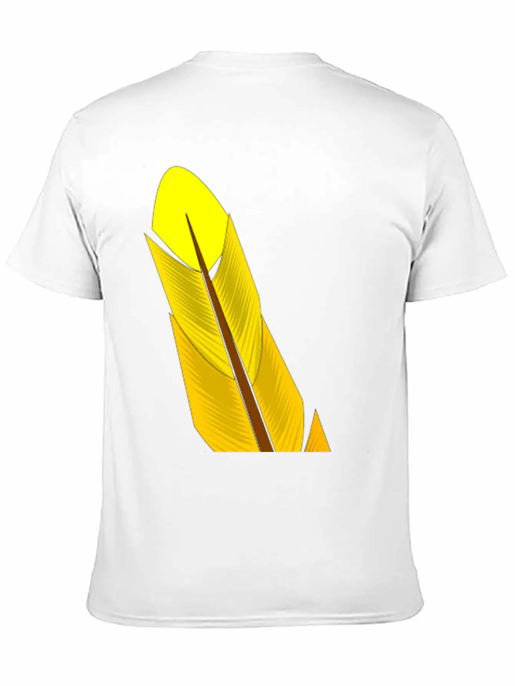 Yellow Feather Timeless Short Sleeve Tee – Comfy And Minimalist Design