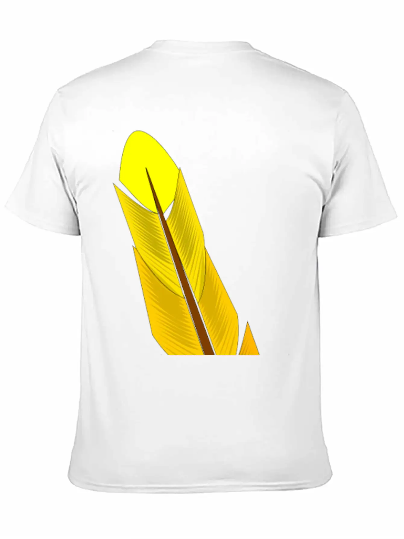 Yellow Feather Timeless Short Sleeve Tee – Comfy And Minimalist Design