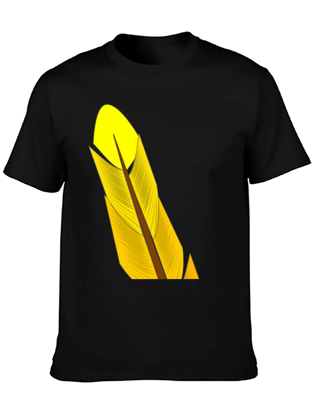 Yellow Feather Timeless Short Sleeve Tee – Comfy And Minimalist Design