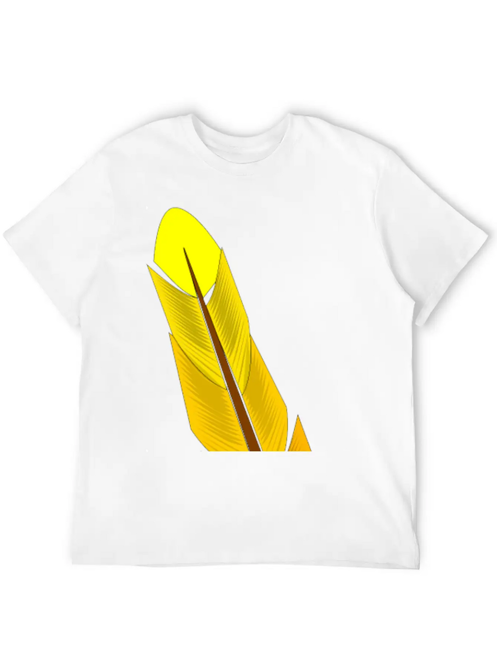 Yellow Feather Timeless Short Sleeve Tee – Comfy And Minimalist Design