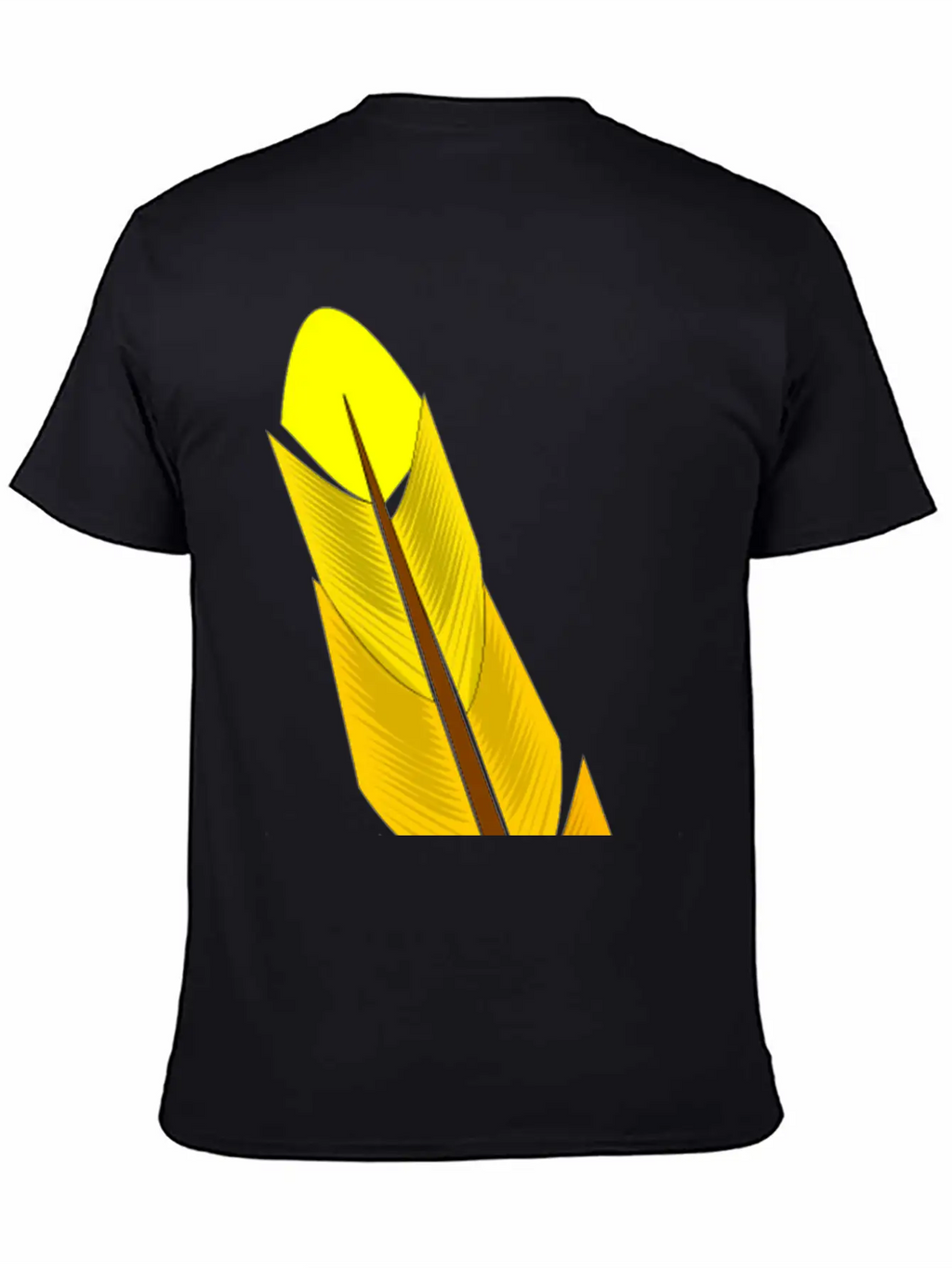 Yellow Feather Timeless Short Sleeve Tee – Comfy And Minimalist Design