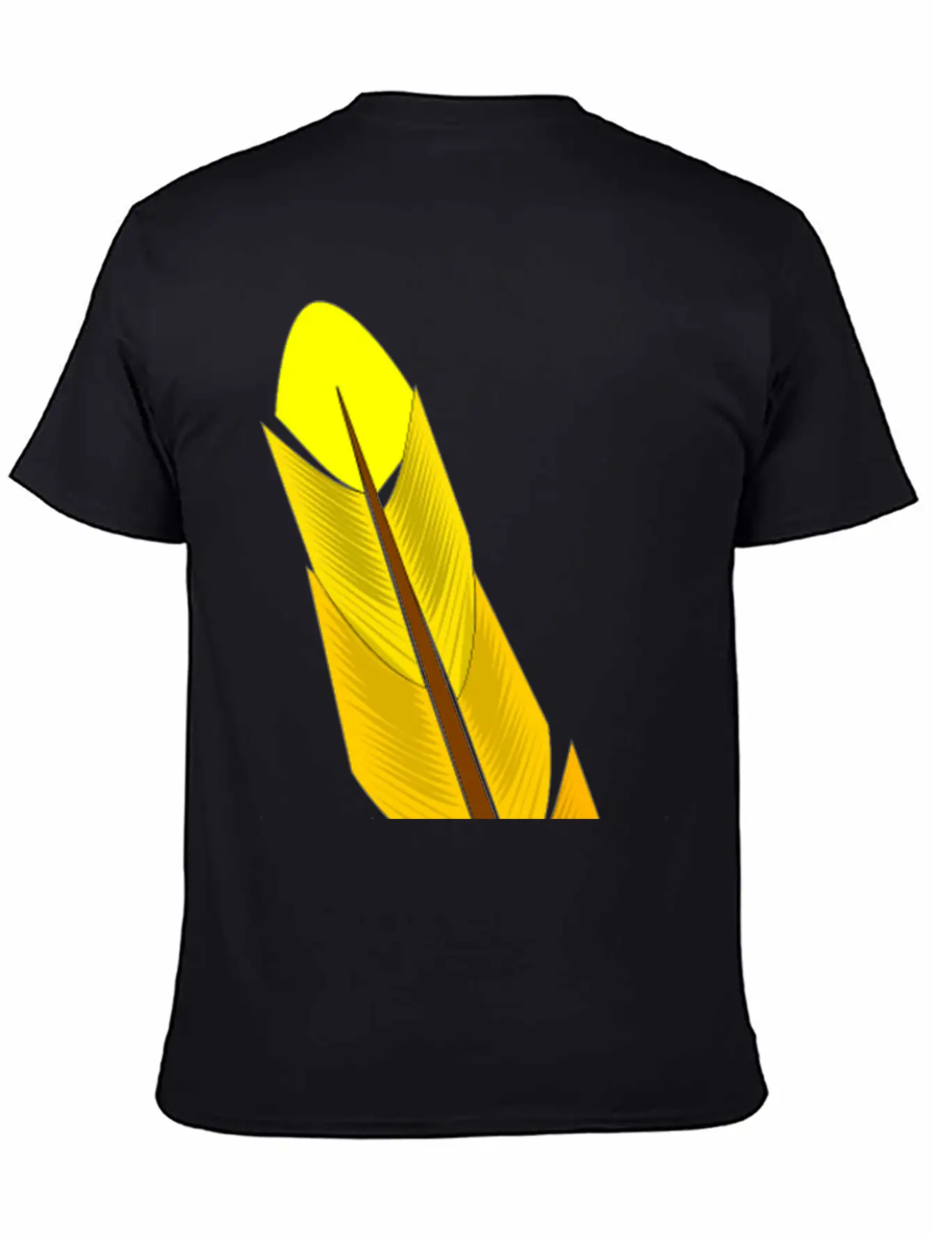 Yellow Feather Timeless Short Sleeve Tee – Comfy And Minimalist Design