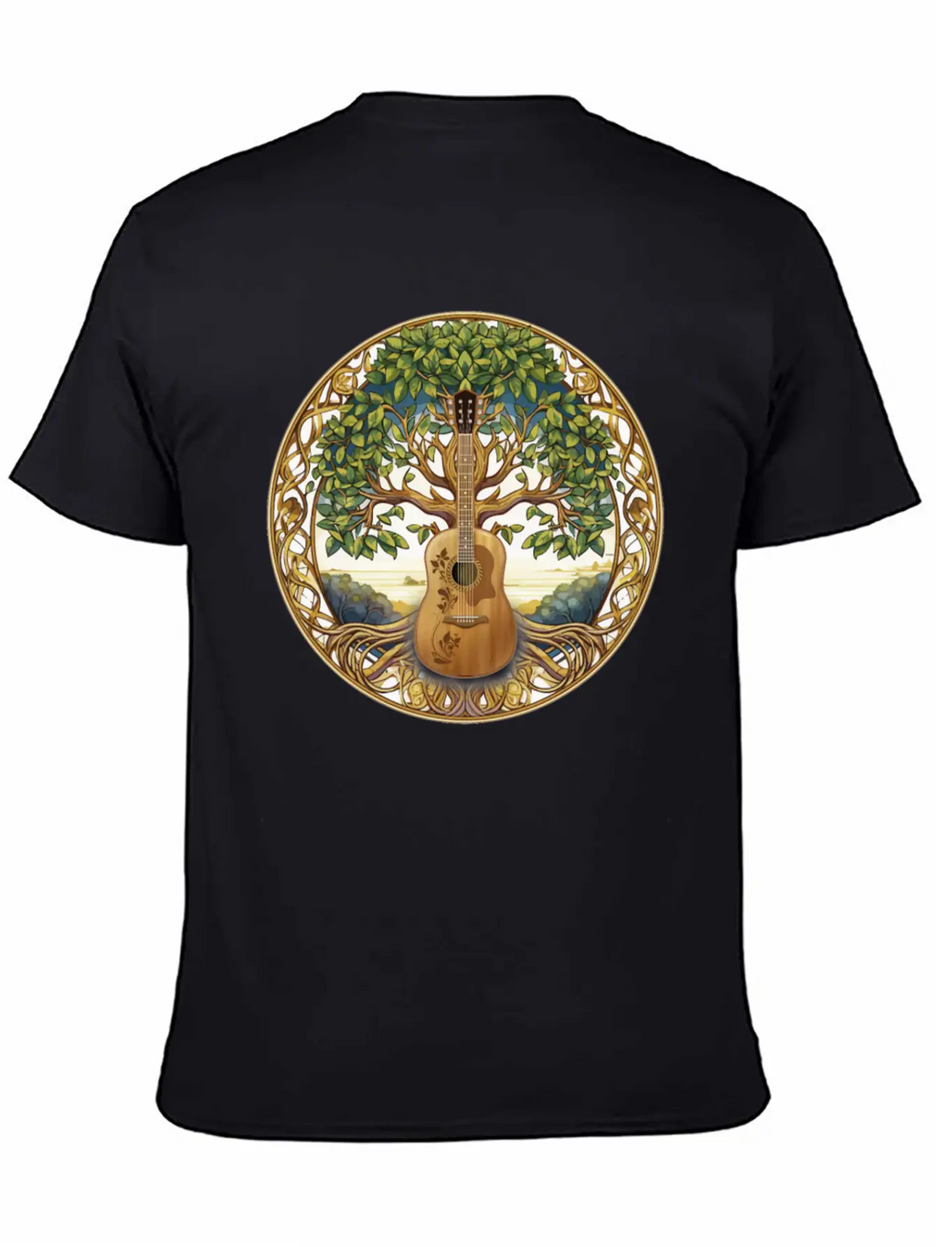 Yggdrasil Nature Musician Tree Of Life Relaxed Everyday Tee – Lightweight And Durable Cotton