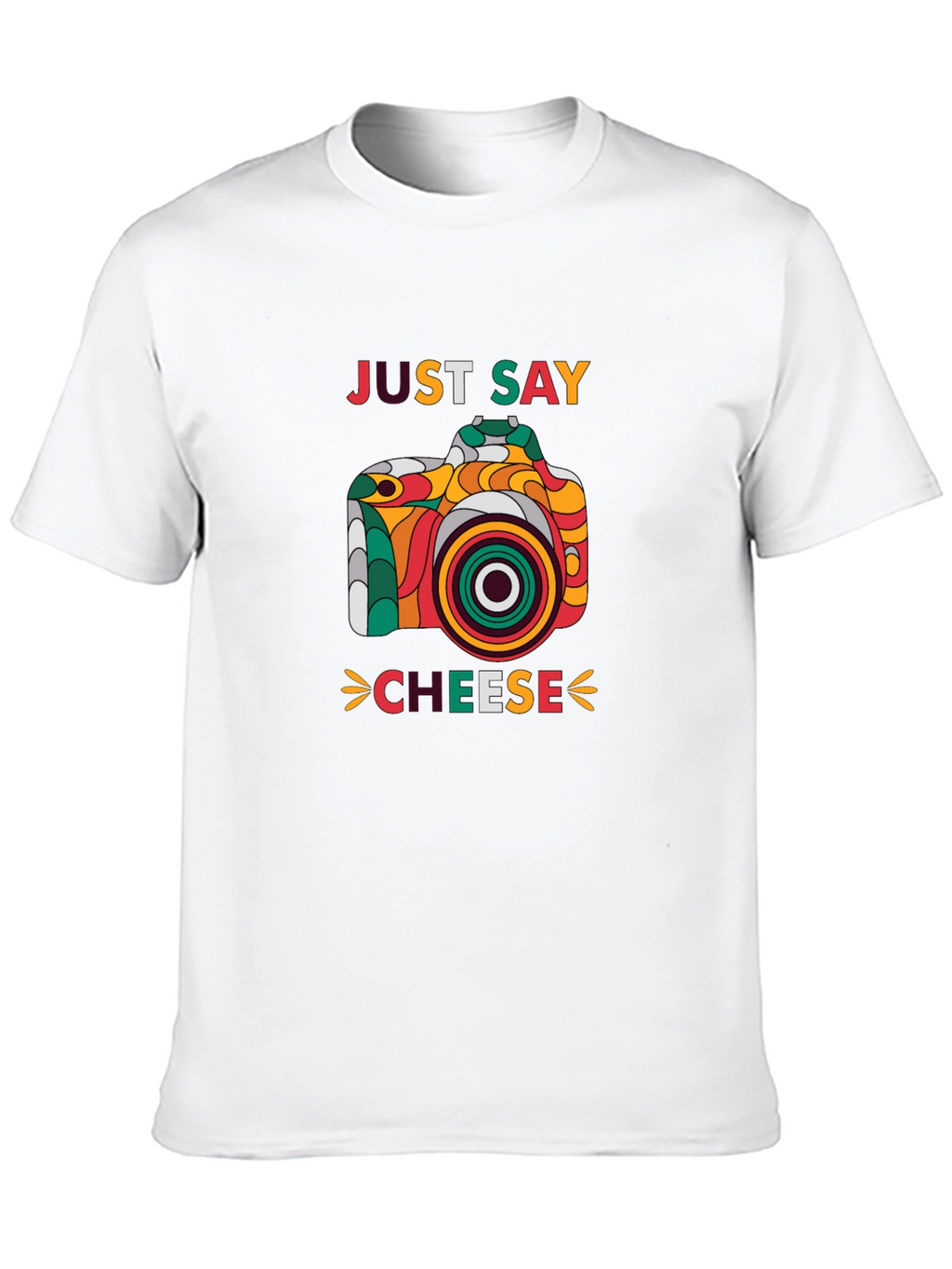 Just Say Cheese Camera Graphic T-Shirt