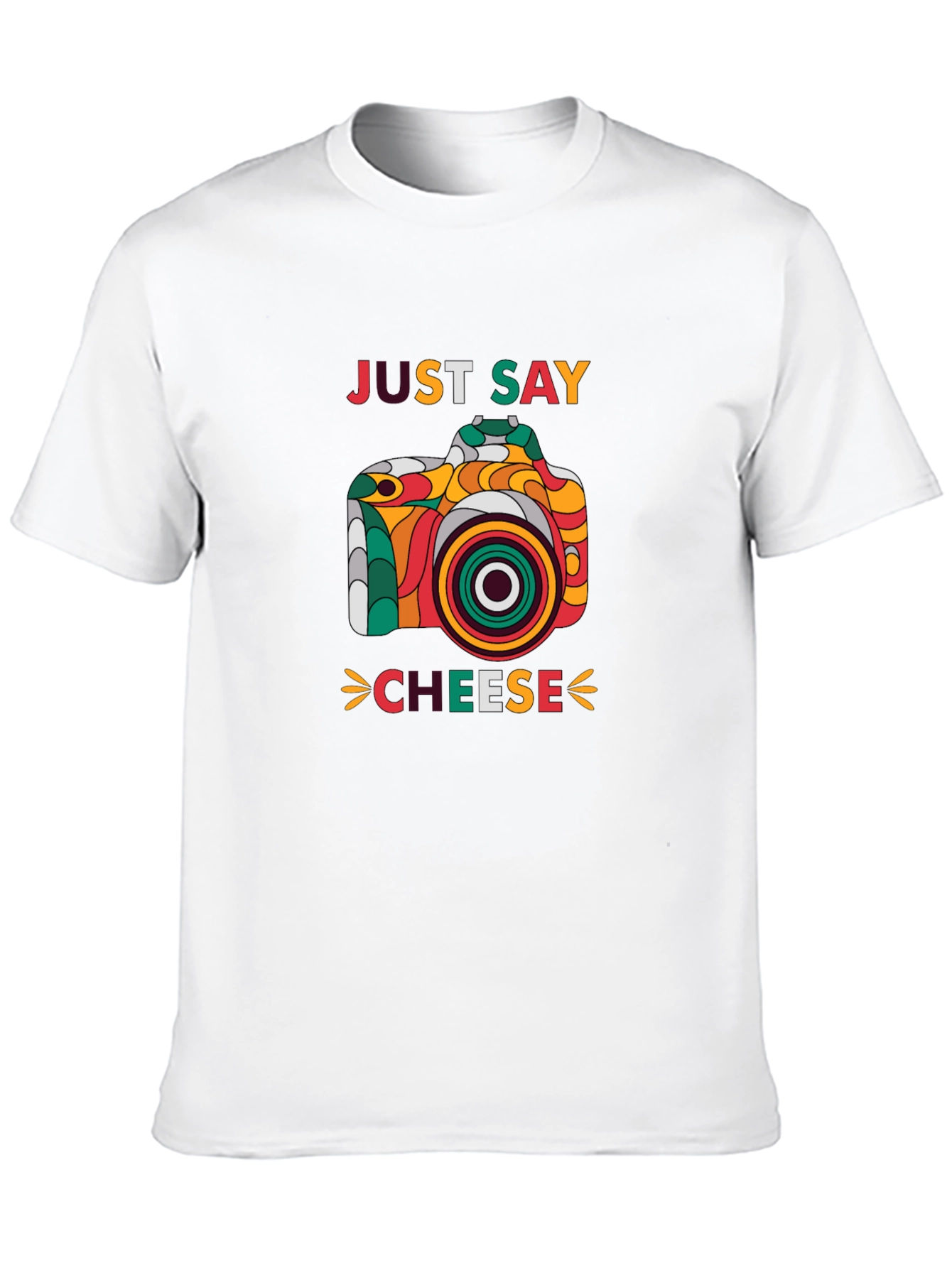 Just Say Cheese Camera Graphic T-Shirt