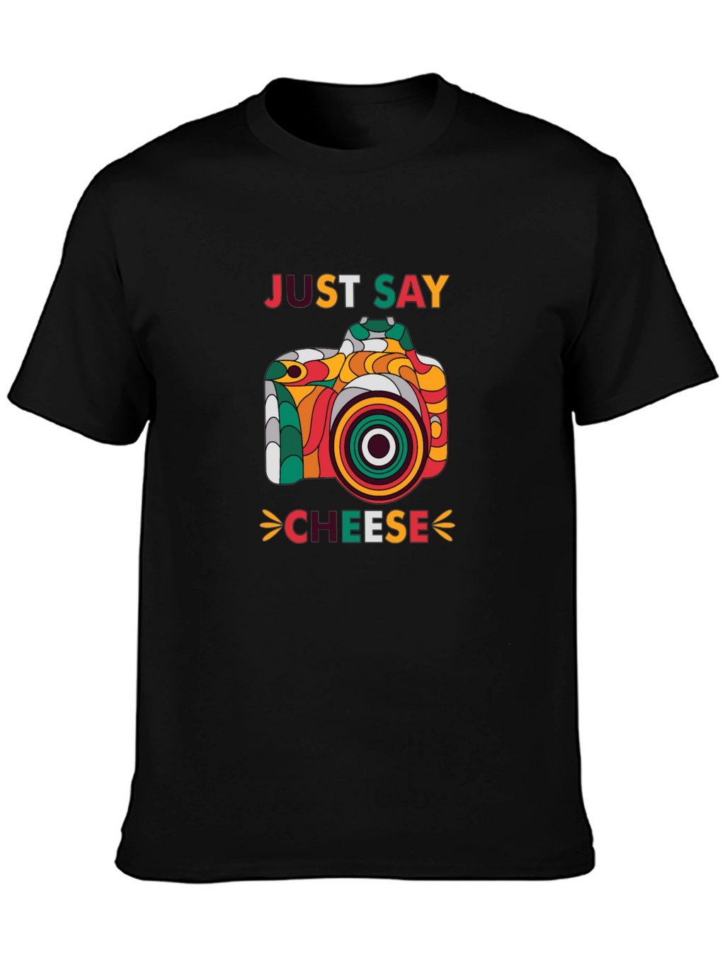 Just Say Cheese Camera Graphic T-Shirt