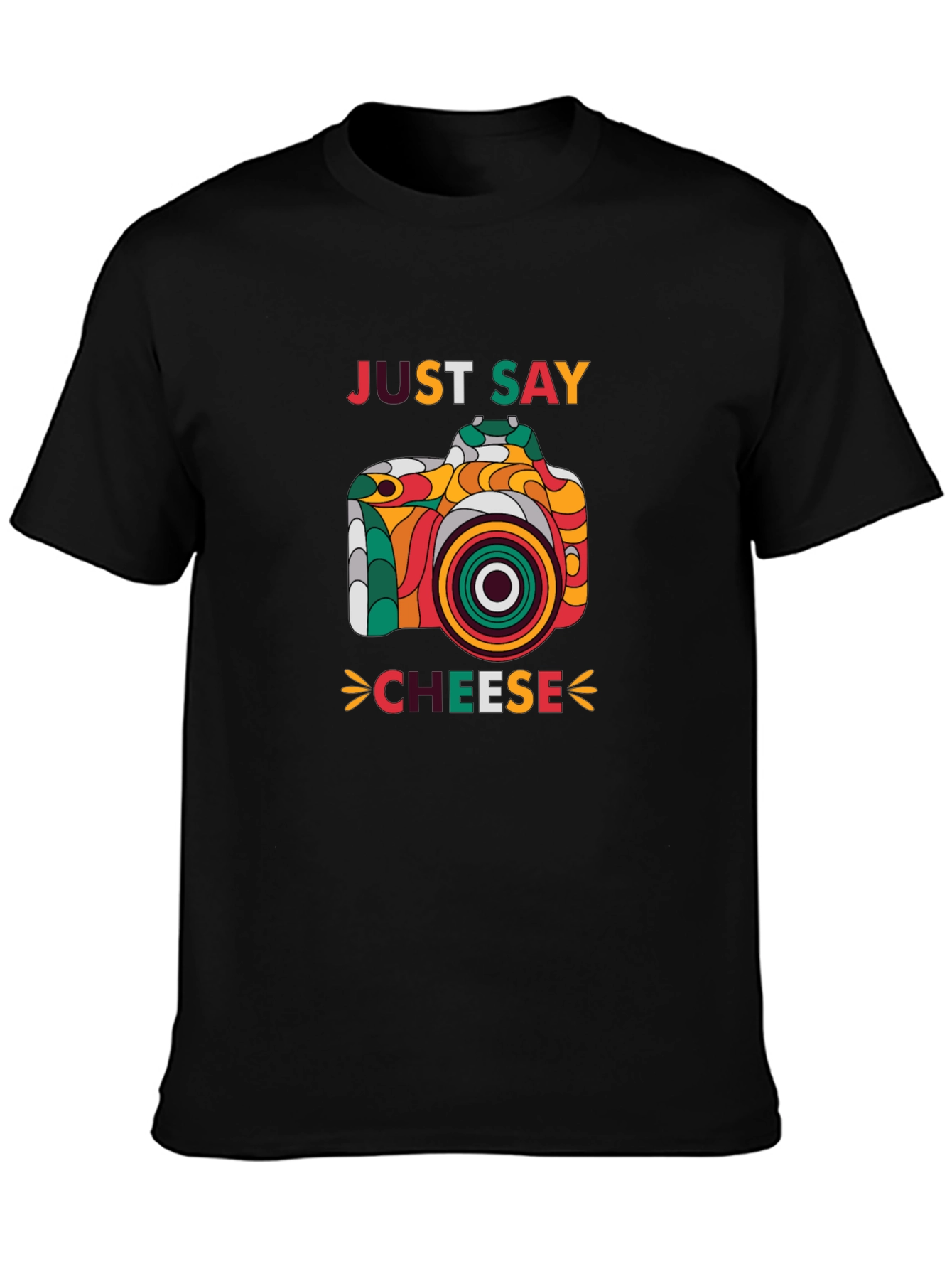 Just Say Cheese Camera Graphic T-Shirt