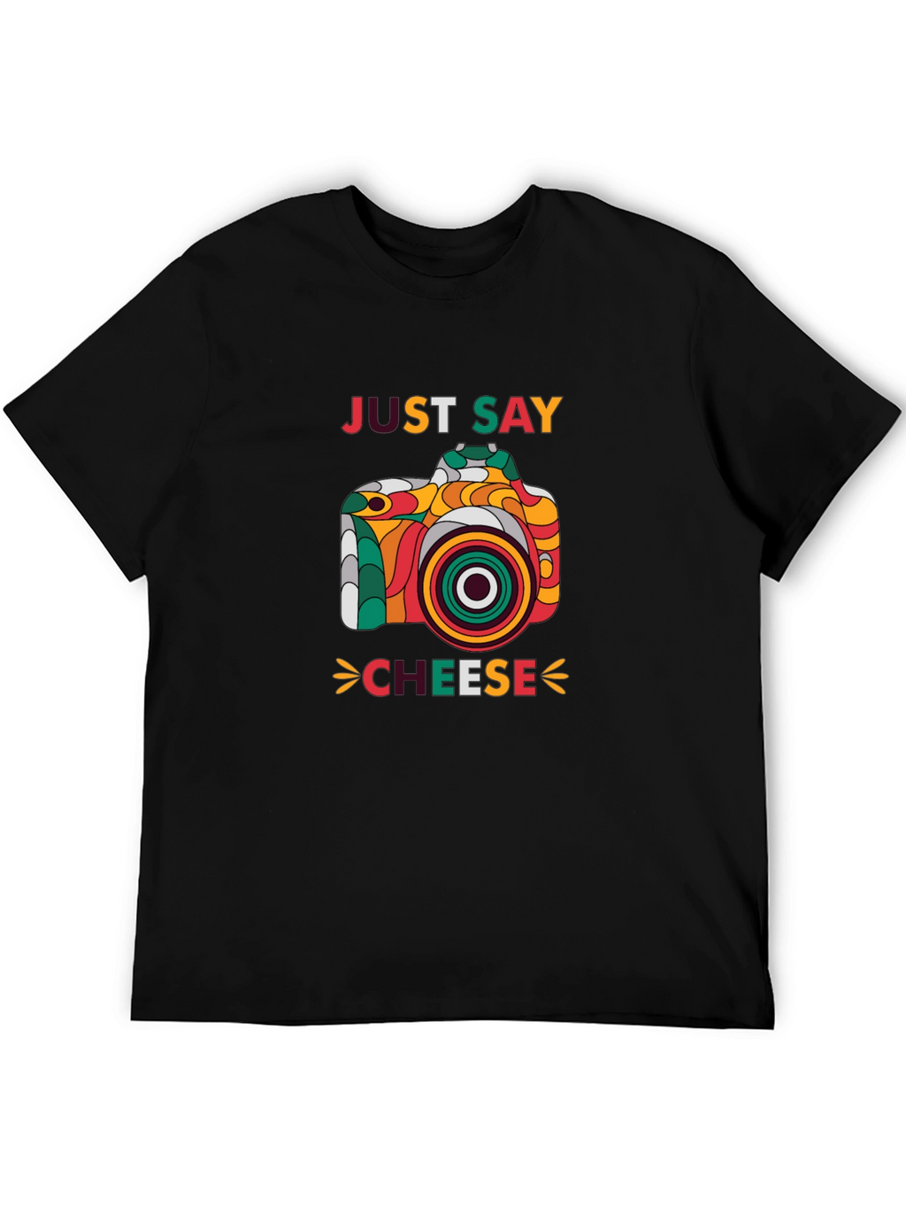 Just Say Cheese Camera Graphic T-Shirt