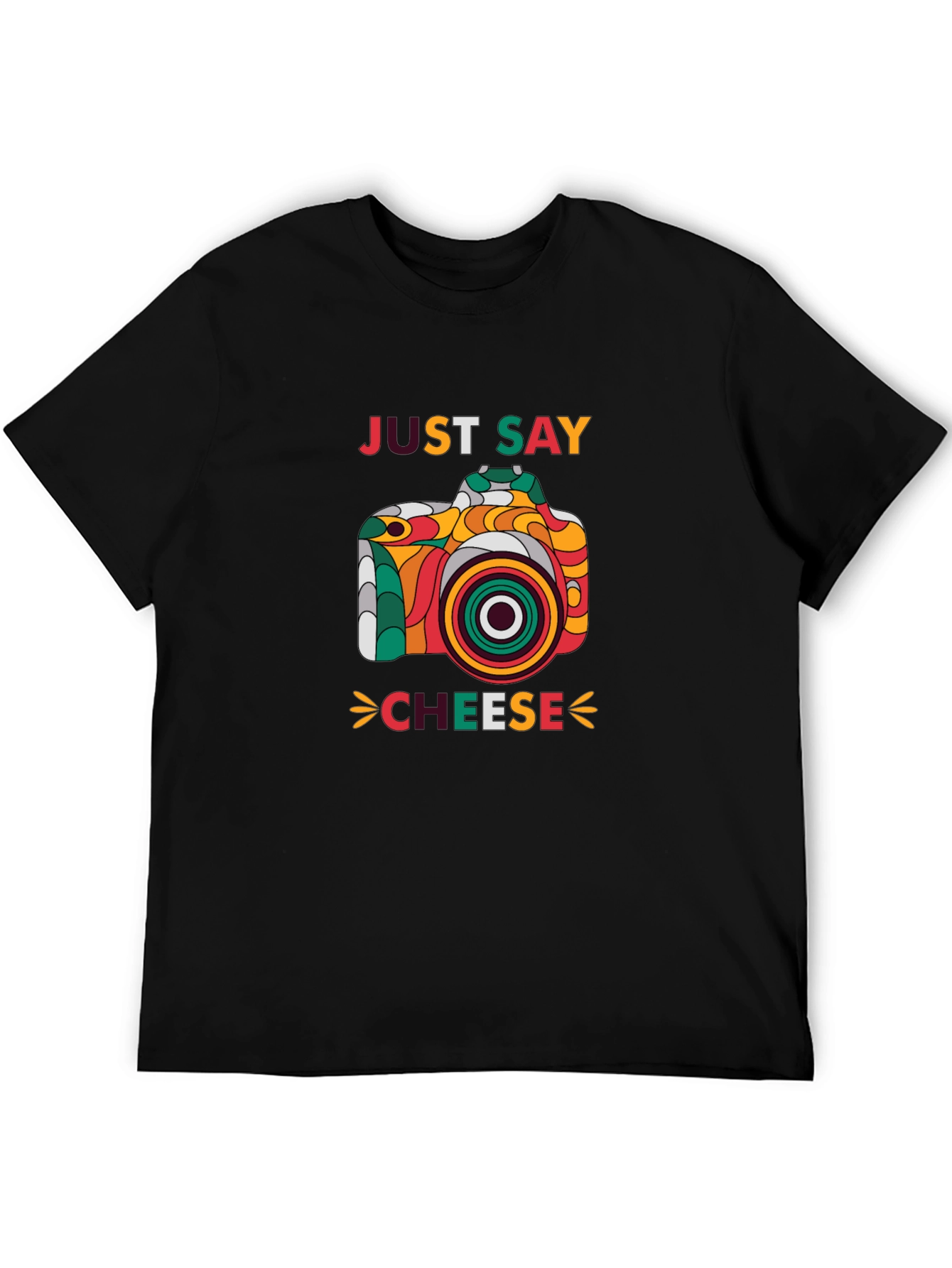 Just Say Cheese Camera Graphic T-Shirt