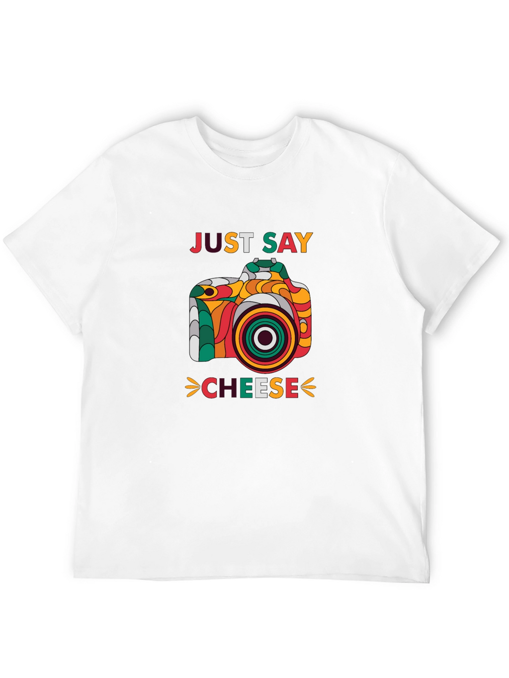 Just Say Cheese Camera Graphic T-Shirt