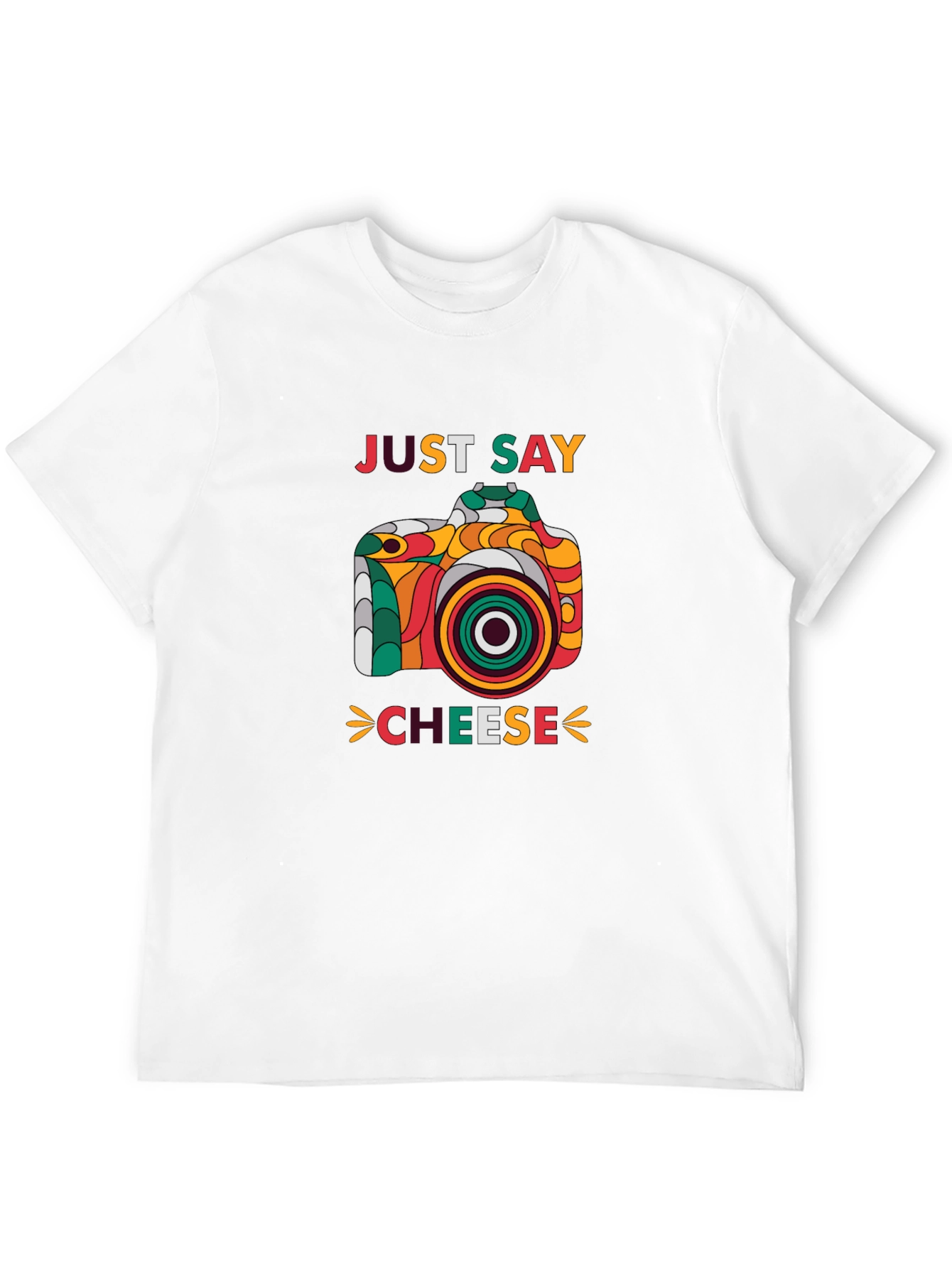 Just Say Cheese Camera Graphic T-Shirt