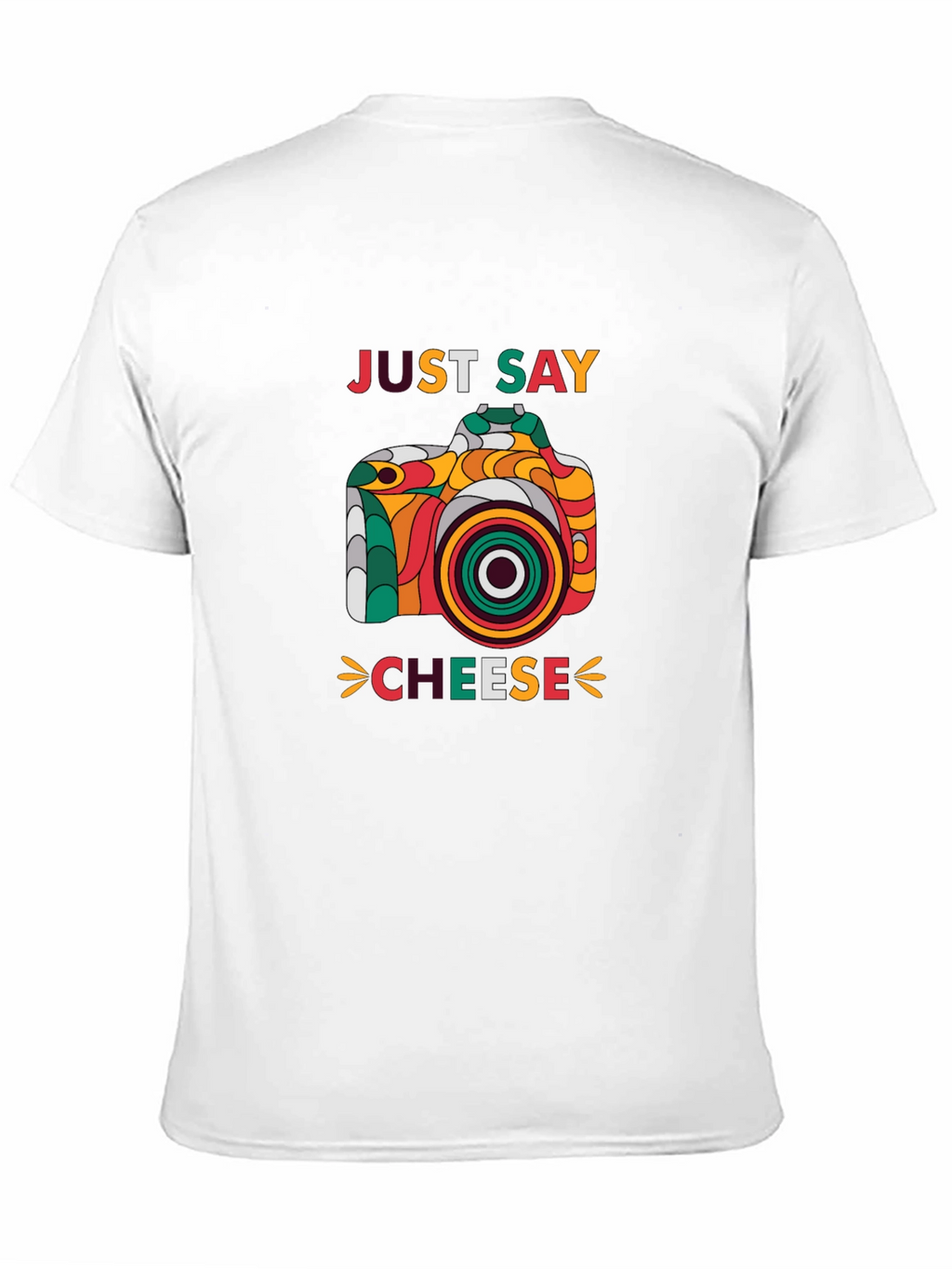 Just Say Cheese Camera Graphic T-Shirt