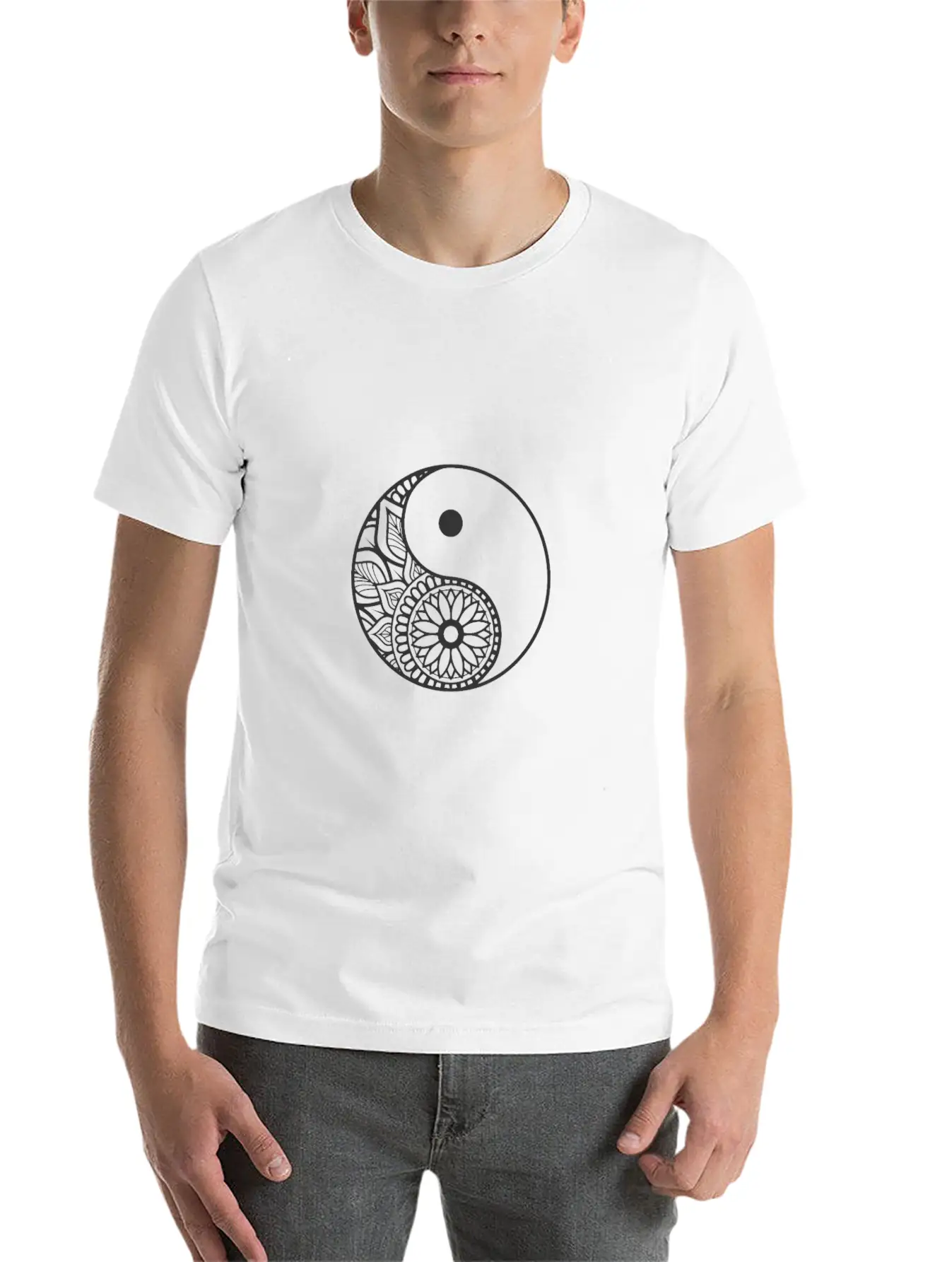 Yin And Yang Balance Symbol Unisex Casual T-Shirt – Clean Design For Daily Comfort