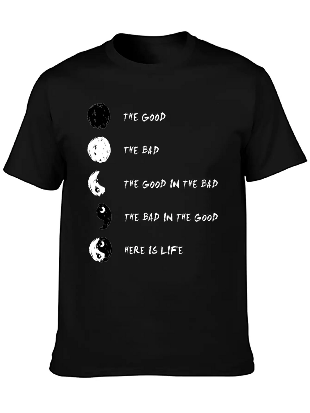 Ying Yang Life Balance Relaxed Everyday Tee – Lightweight And Durable Cotton