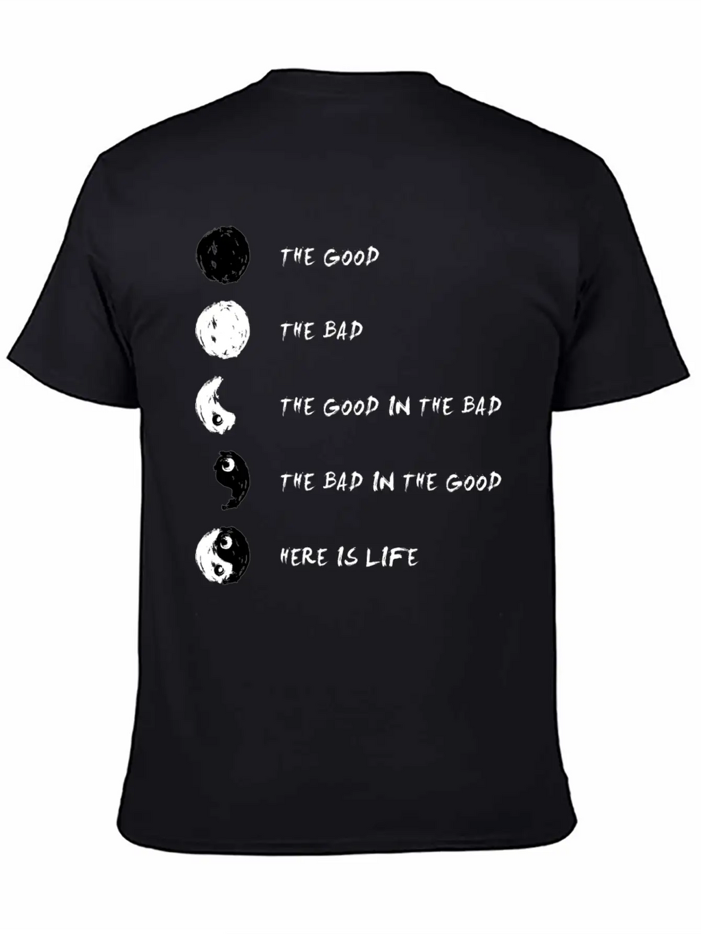 Ying Yang Life Balance Relaxed Everyday Tee – Lightweight And Durable Cotton