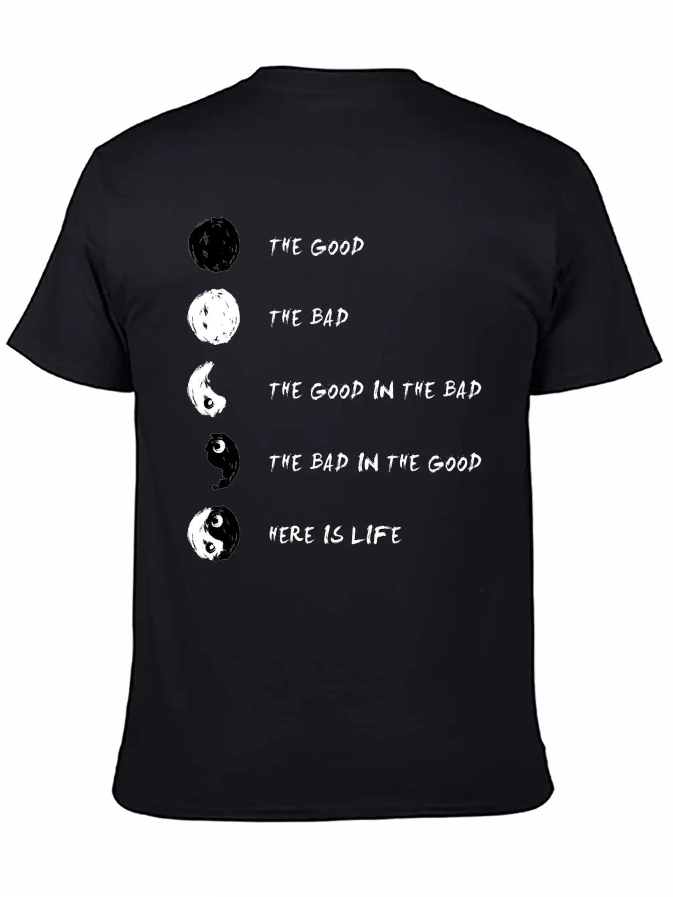 Ying Yang Life Balance Relaxed Everyday Tee – Lightweight And Durable Cotton