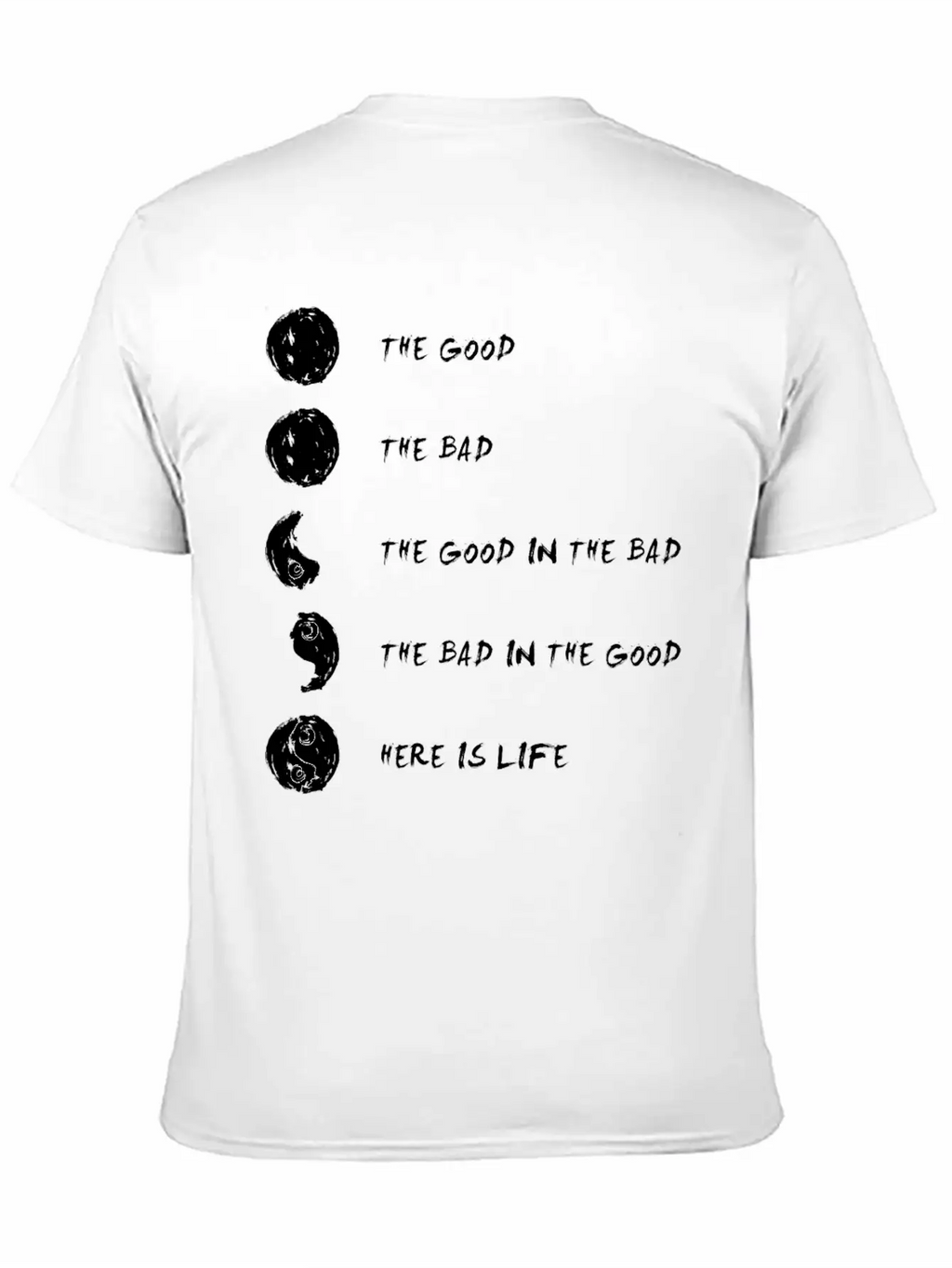 Ying Yang Life Balance Relaxed Everyday Tee – Lightweight And Durable Cotton
