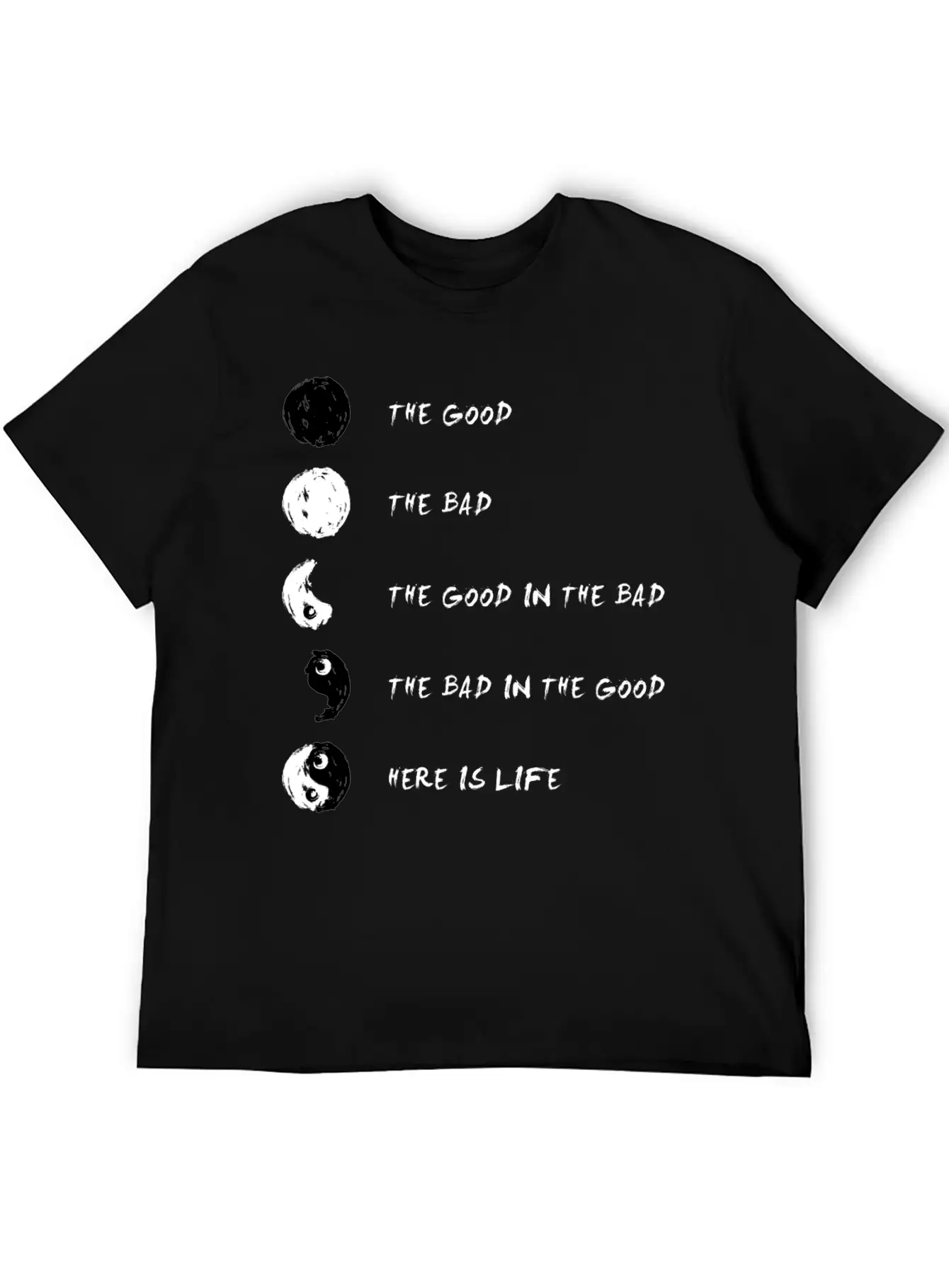 Ying Yang Life Balance Relaxed Everyday Tee – Lightweight And Durable Cotton