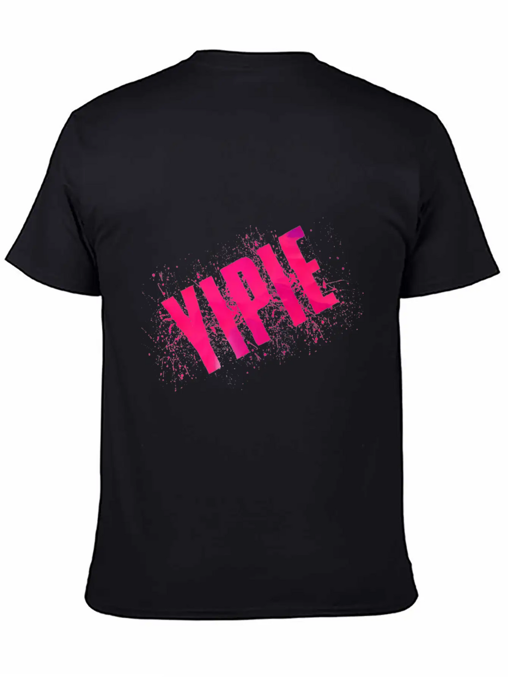 Yipie Pink Word Art Timeless Short Sleeve Tee – Comfy And Minimalist Design