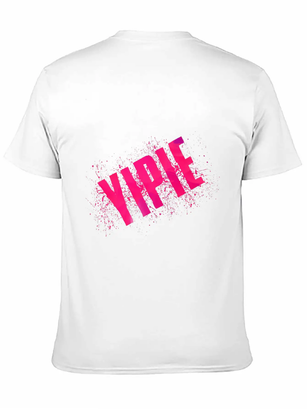 Yipie Pink Word Art Timeless Short Sleeve Tee – Comfy And Minimalist Design