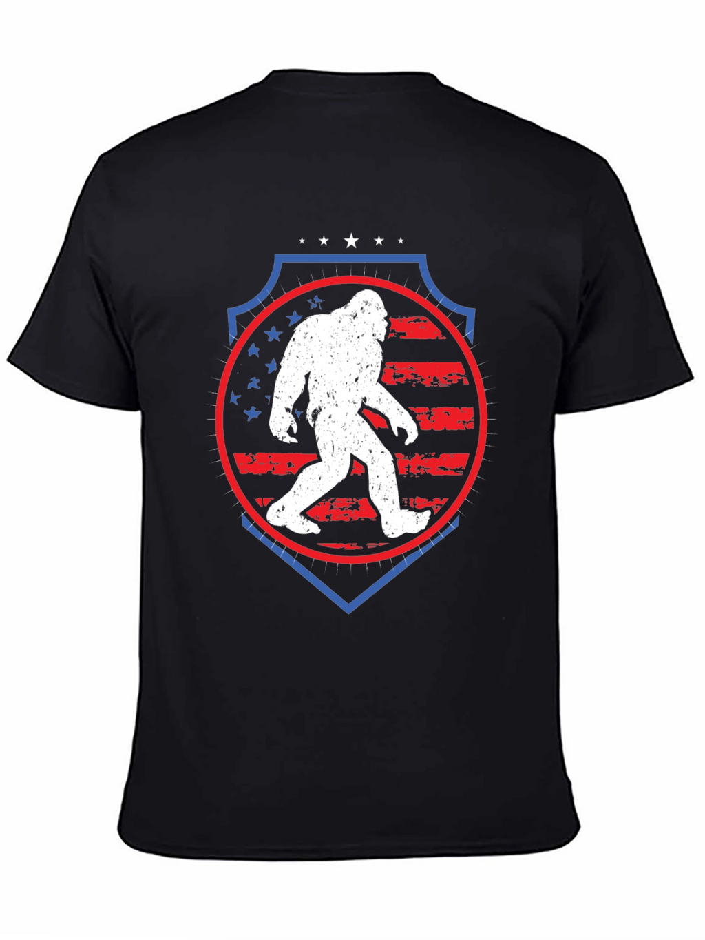 Bigfoot American Flag Graphic T-Shirt