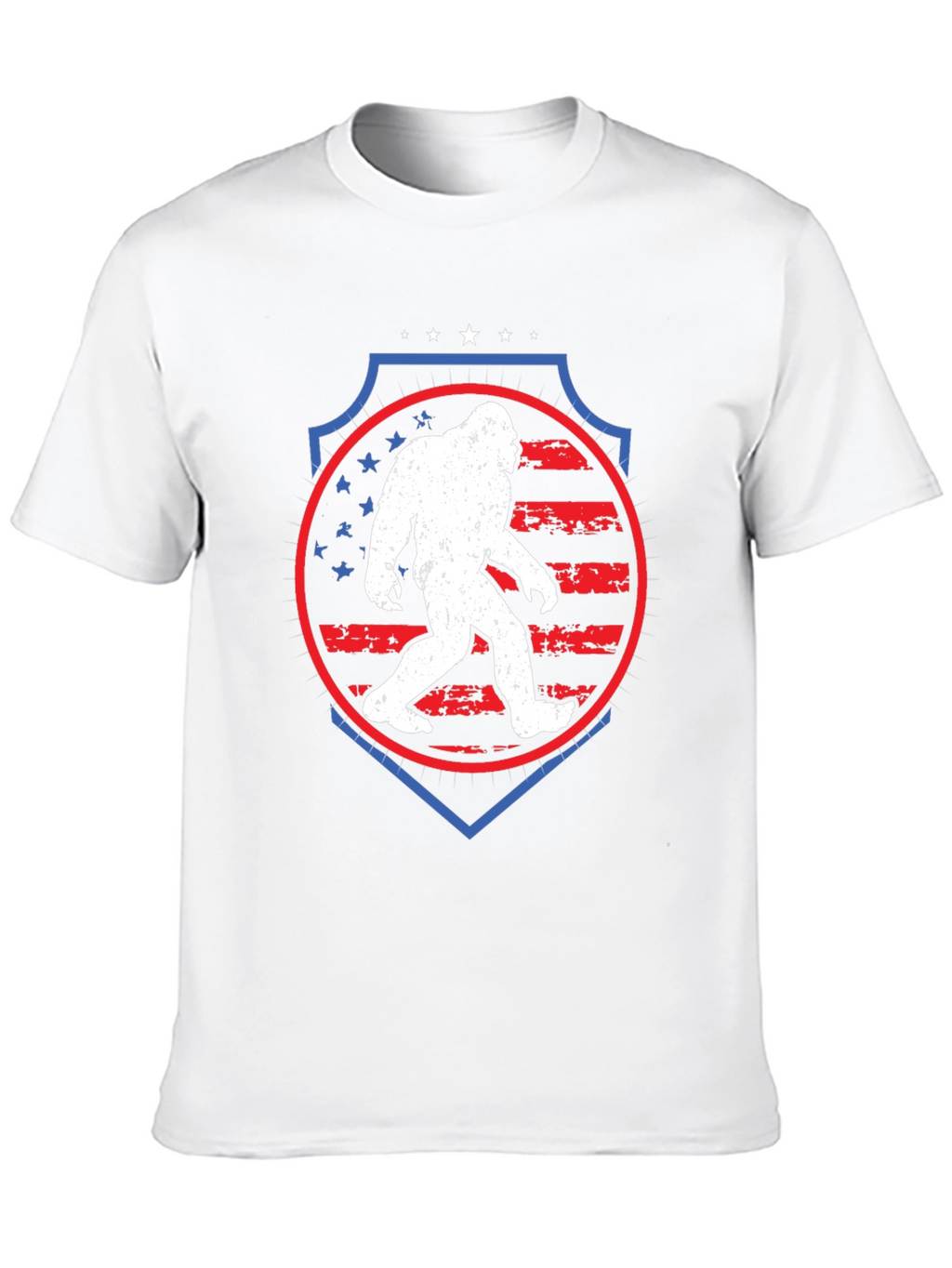 Bigfoot American Flag Graphic T-Shirt
