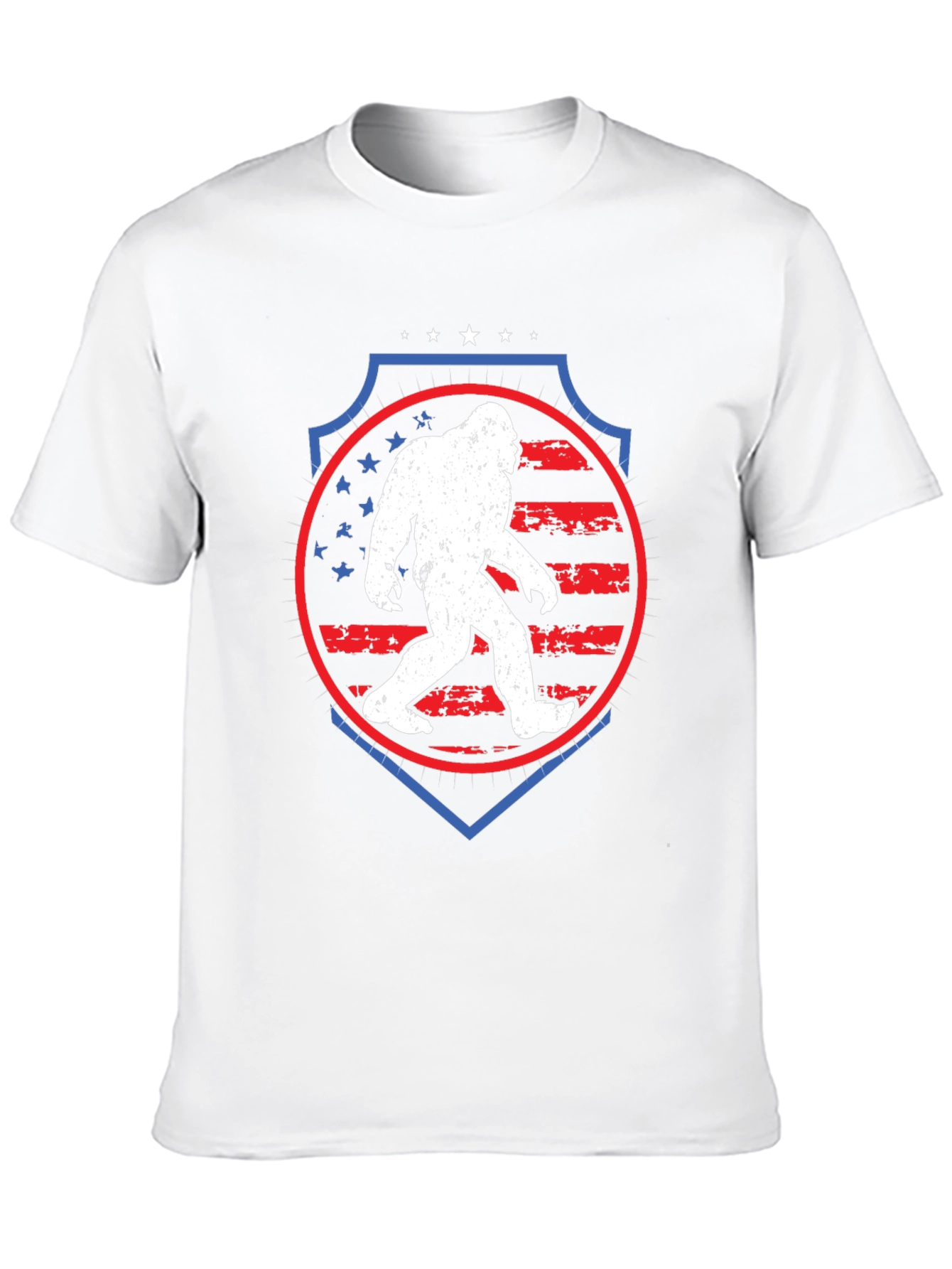 Bigfoot American Flag Graphic T-Shirt
