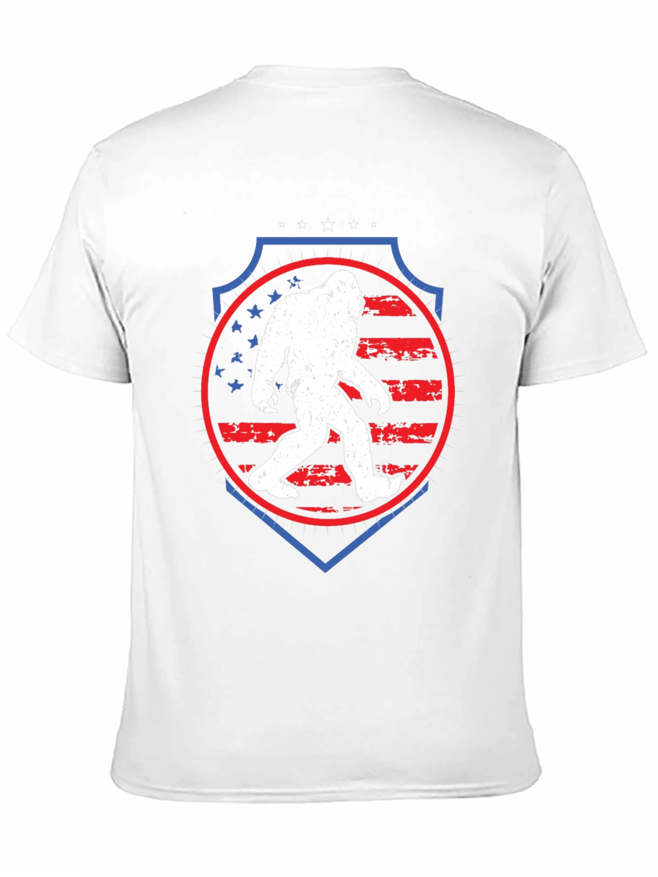 Bigfoot American Flag Graphic T-Shirt