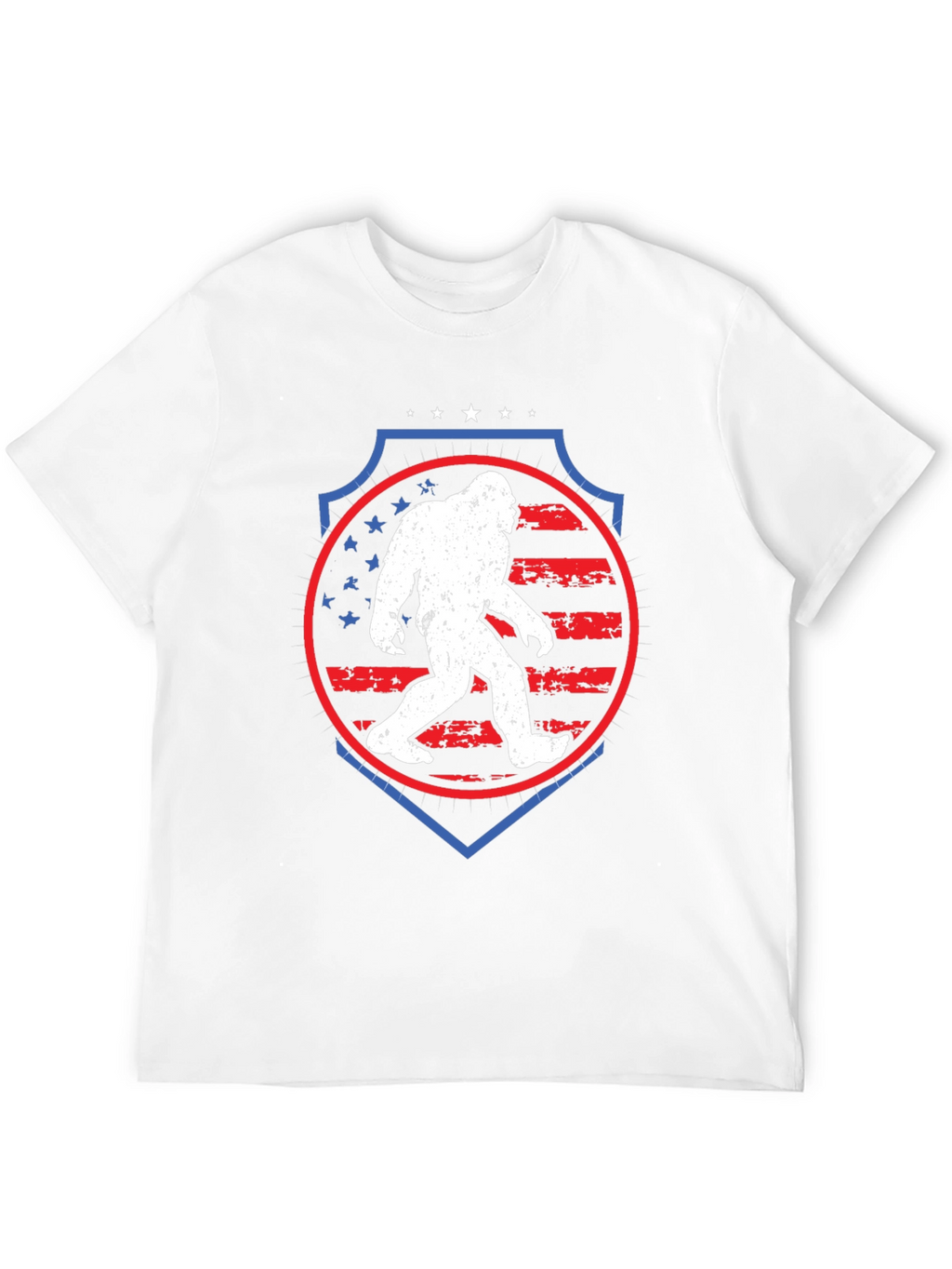 Bigfoot American Flag Graphic T-Shirt
