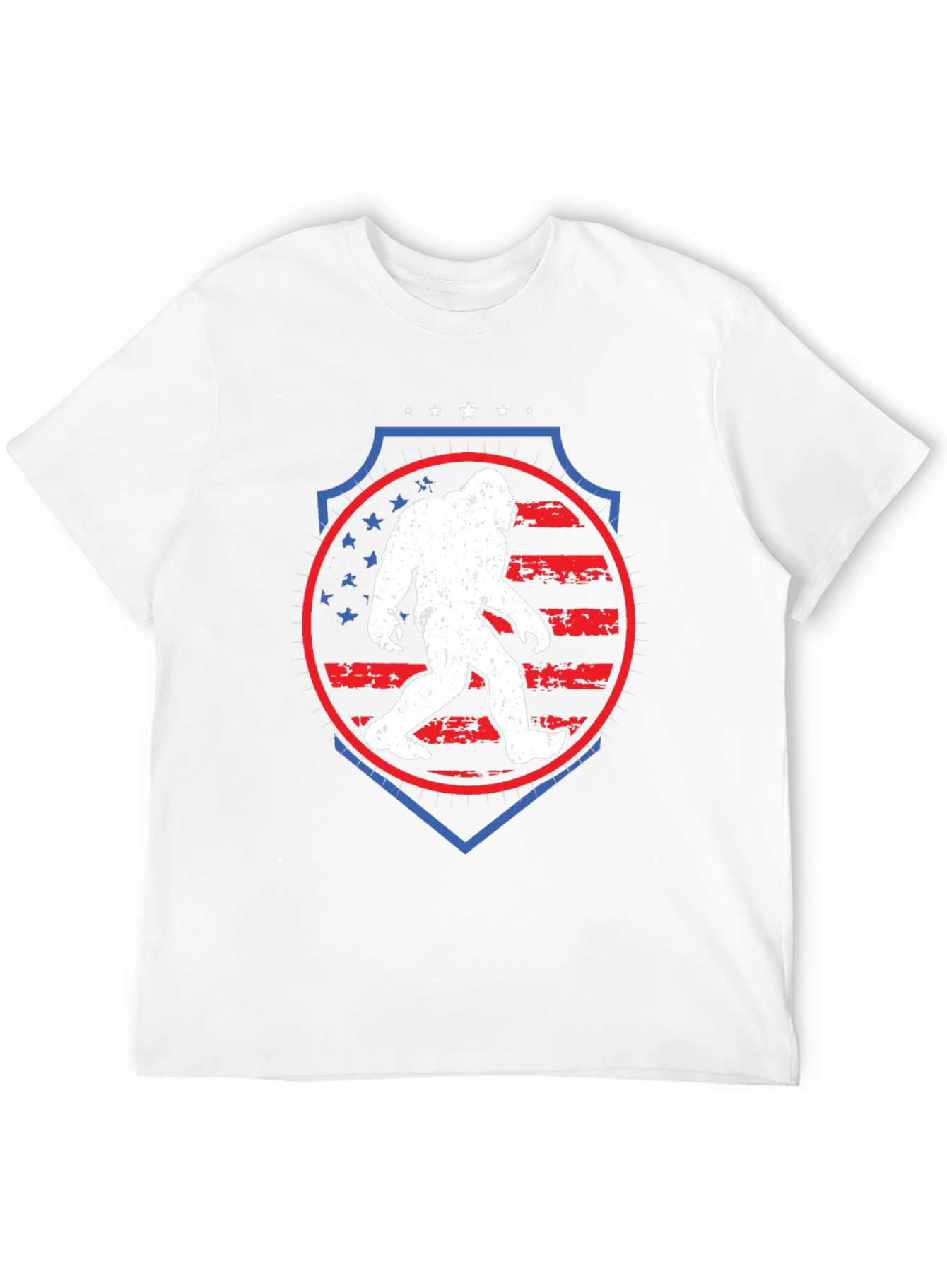 Bigfoot American Flag Graphic T-Shirt