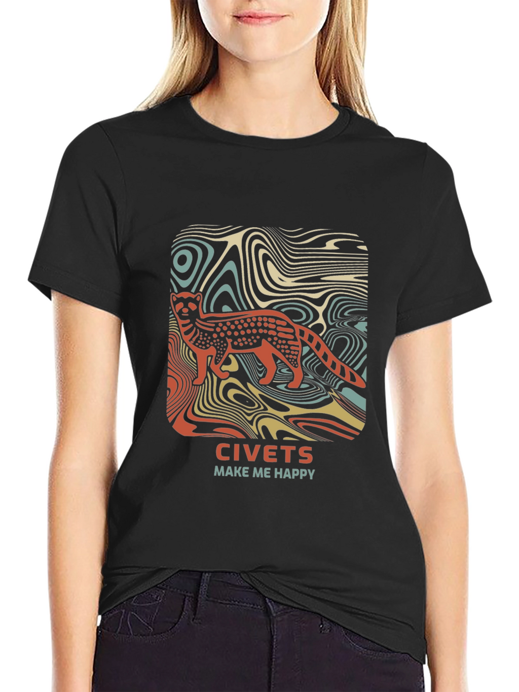 Civets Make Me Happy Graphic T-Shirt
