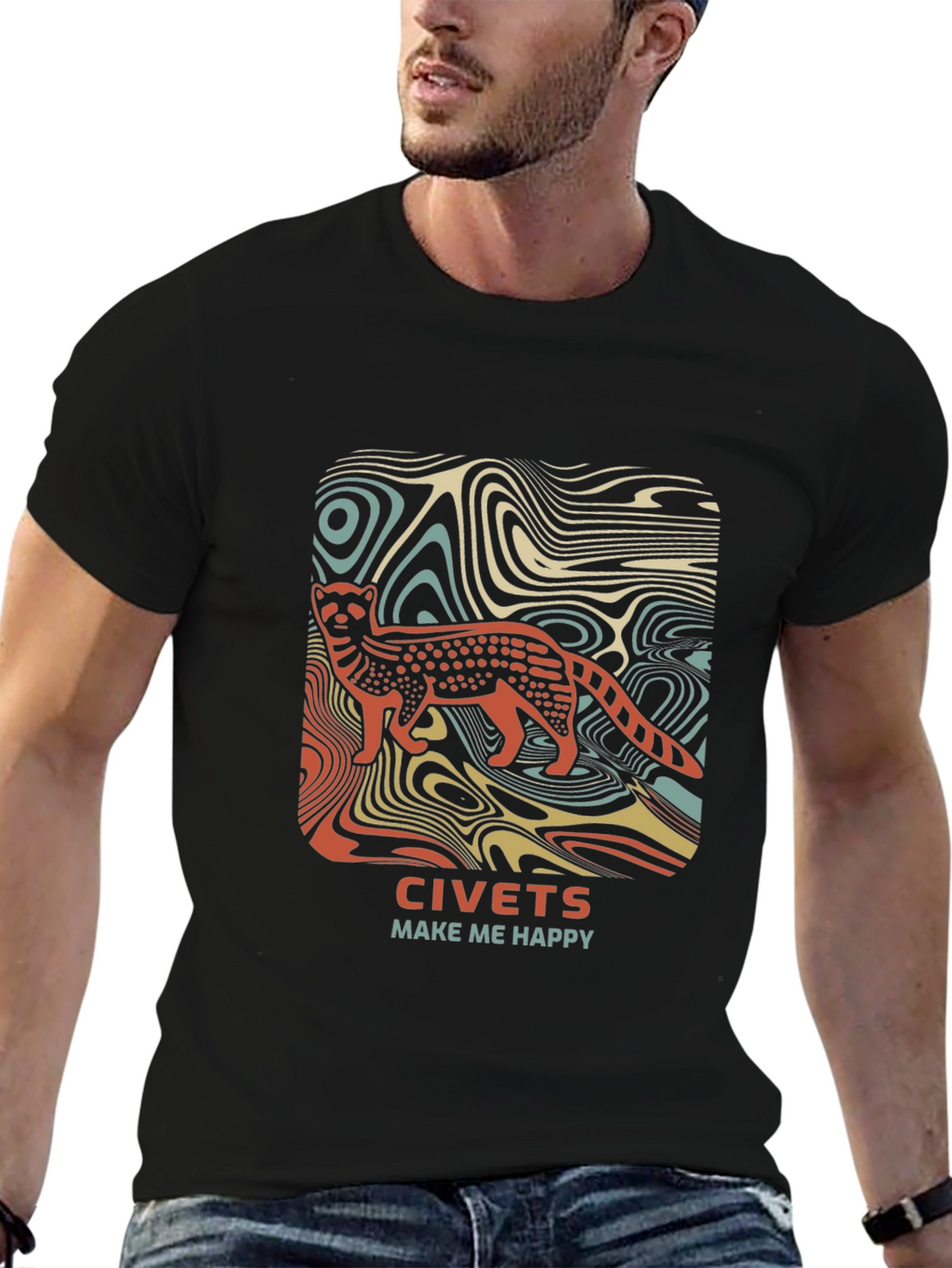 Civets Make Me Happy Graphic T-Shirt