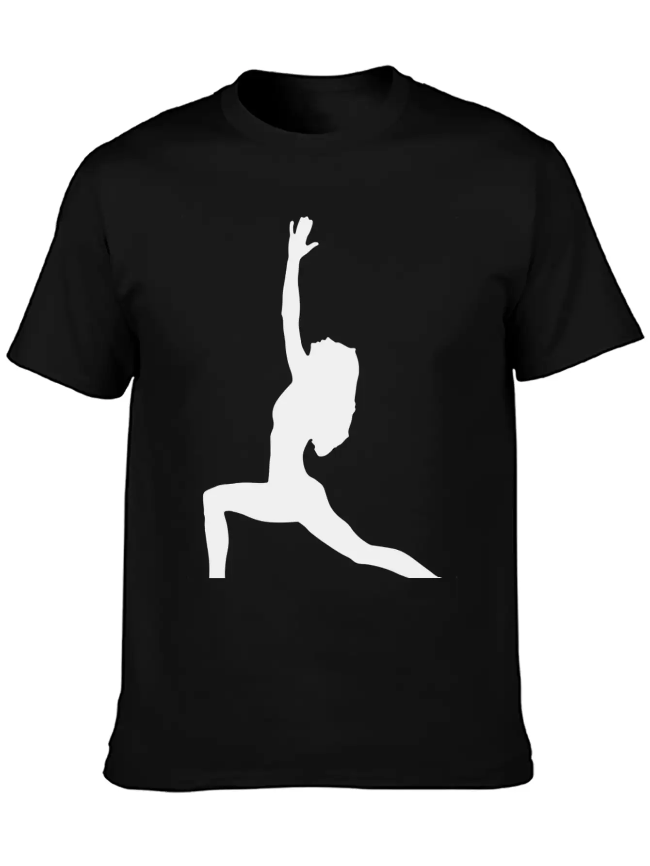 Yoga Exercise In Black Breathable Graphic T-Shirt – Perfect For Casual Days