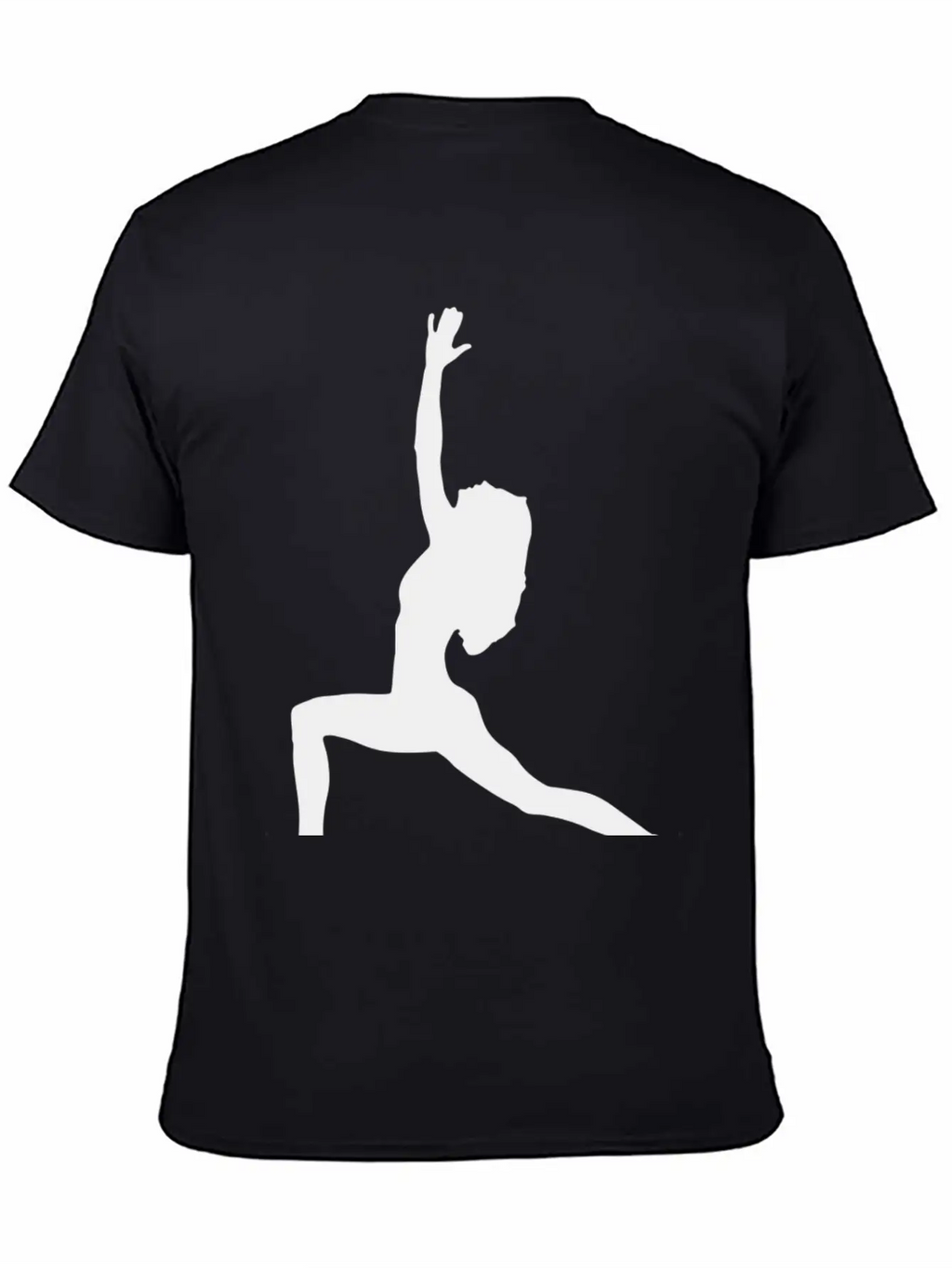 Yoga Exercise In Black Breathable Graphic T-Shirt – Perfect For Casual Days