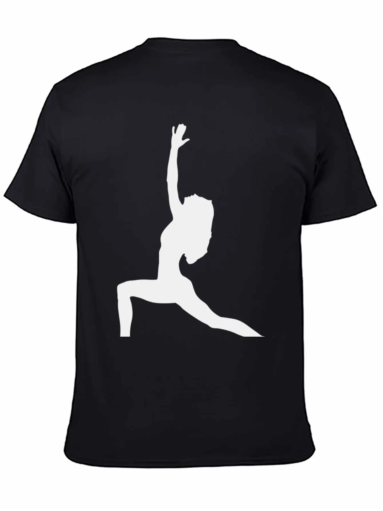 Yoga Exercise In Black Breathable Graphic T-Shirt – Perfect For Casual Days