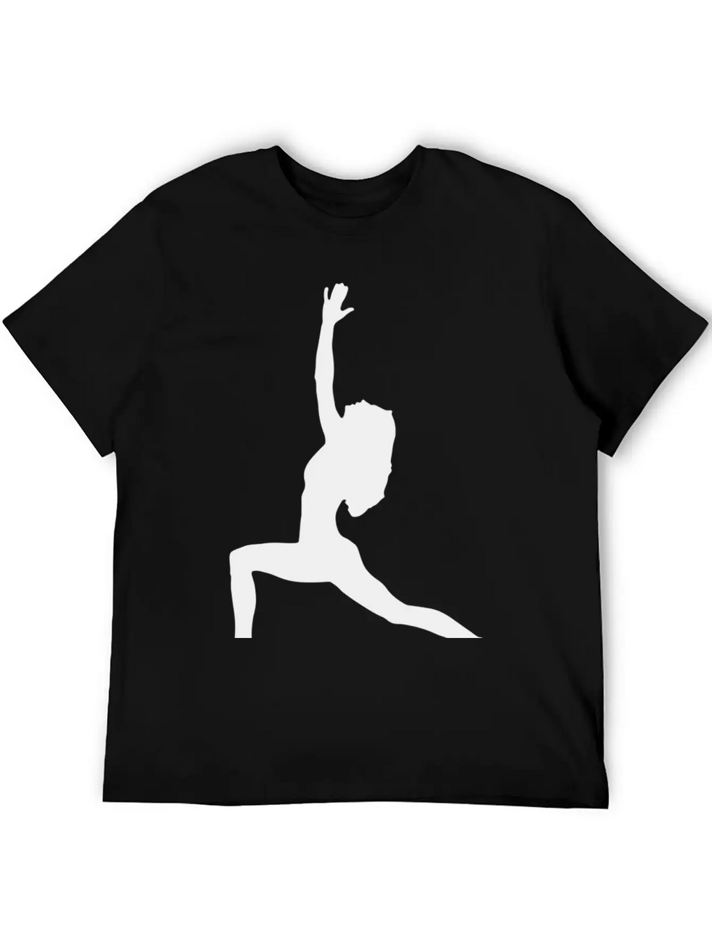Yoga Exercise In Black Breathable Graphic T-Shirt – Perfect For Casual Days