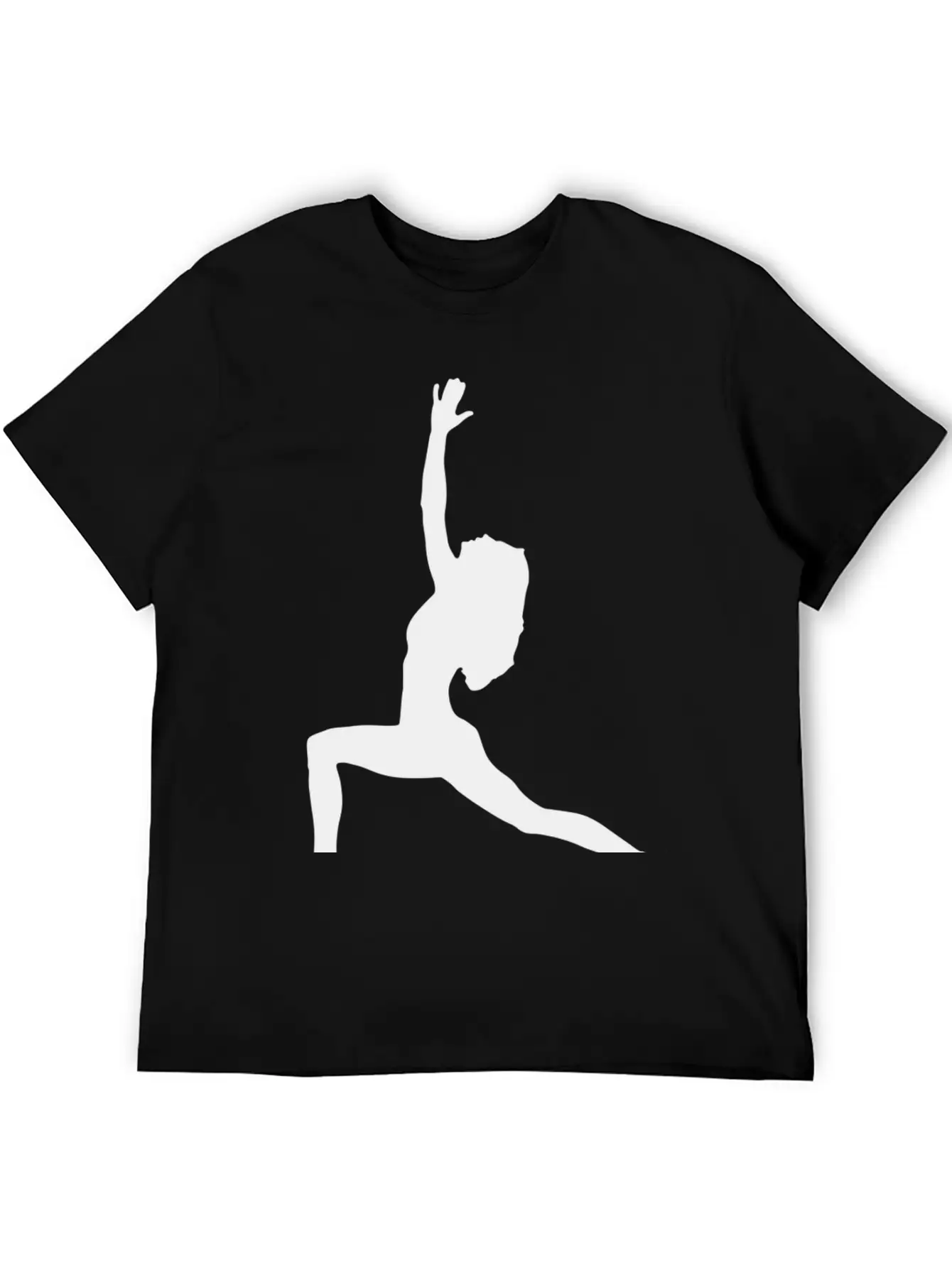 Yoga Exercise In Black Breathable Graphic T-Shirt – Perfect For Casual Days