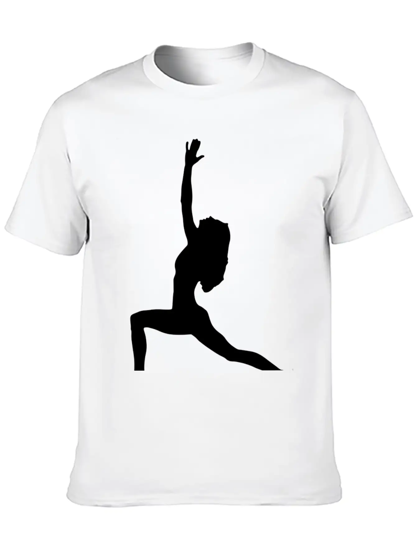 Yoga Exercise In Black Breathable Graphic T-Shirt – Perfect For Casual Days