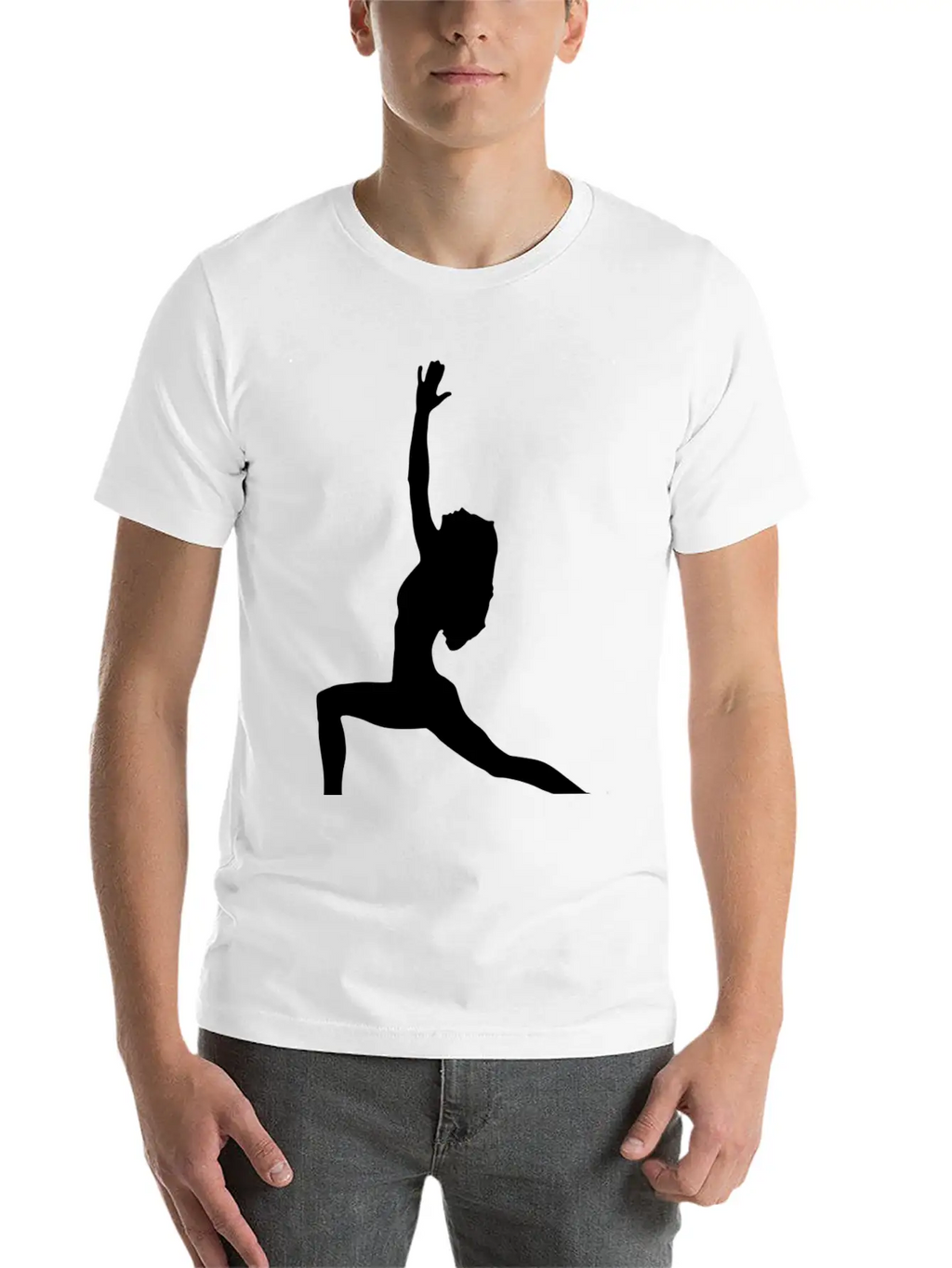 Yoga Exercise In Black Breathable Graphic T-Shirt – Perfect For Casual Days