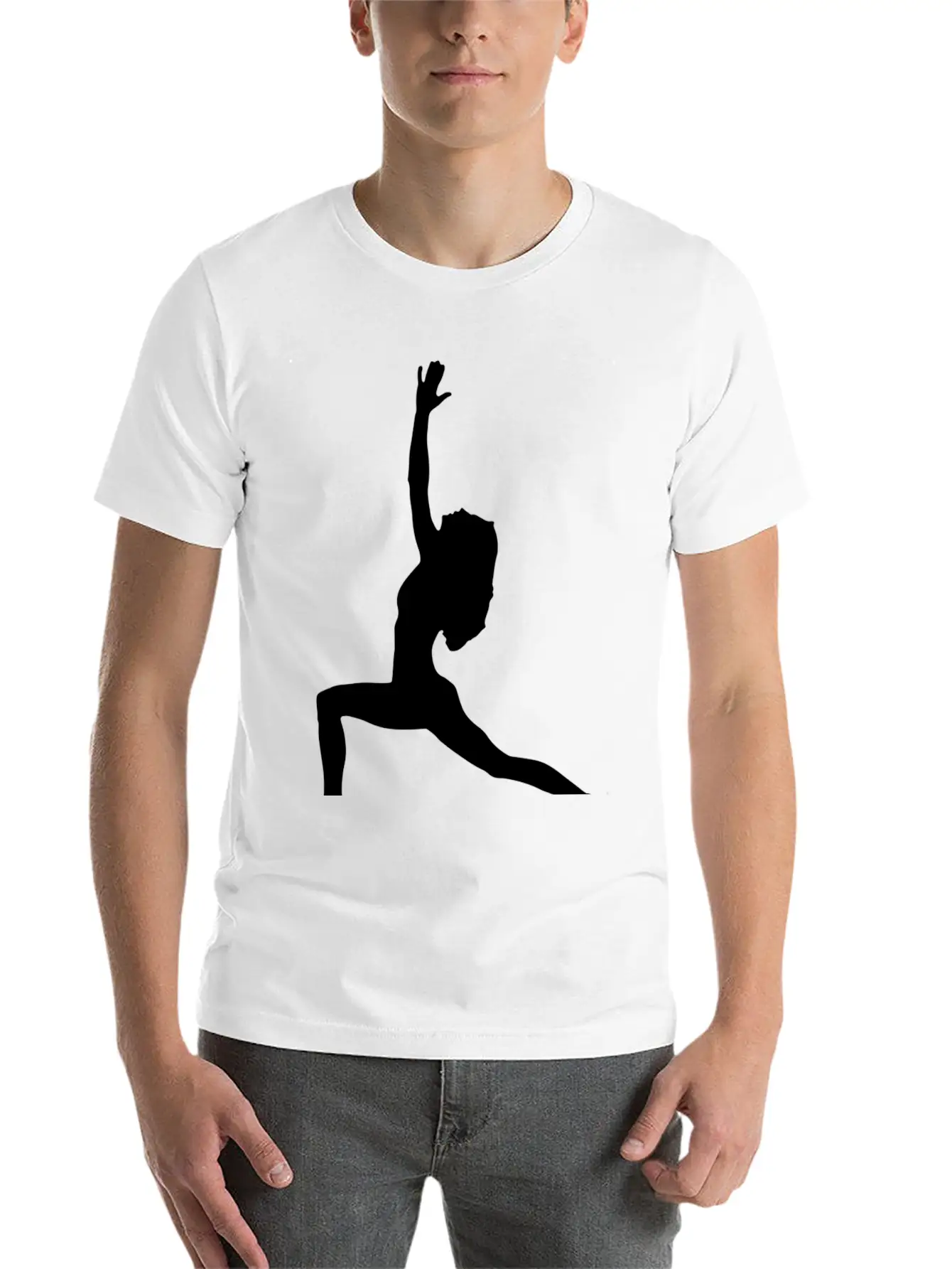 Yoga Exercise In Black Breathable Graphic T-Shirt – Perfect For Casual Days