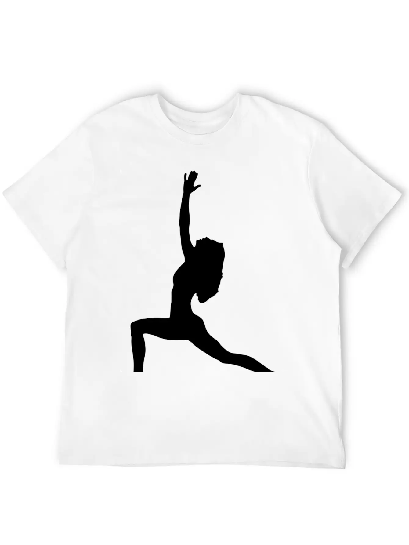 Yoga Exercise In Black Breathable Graphic T-Shirt – Perfect For Casual Days