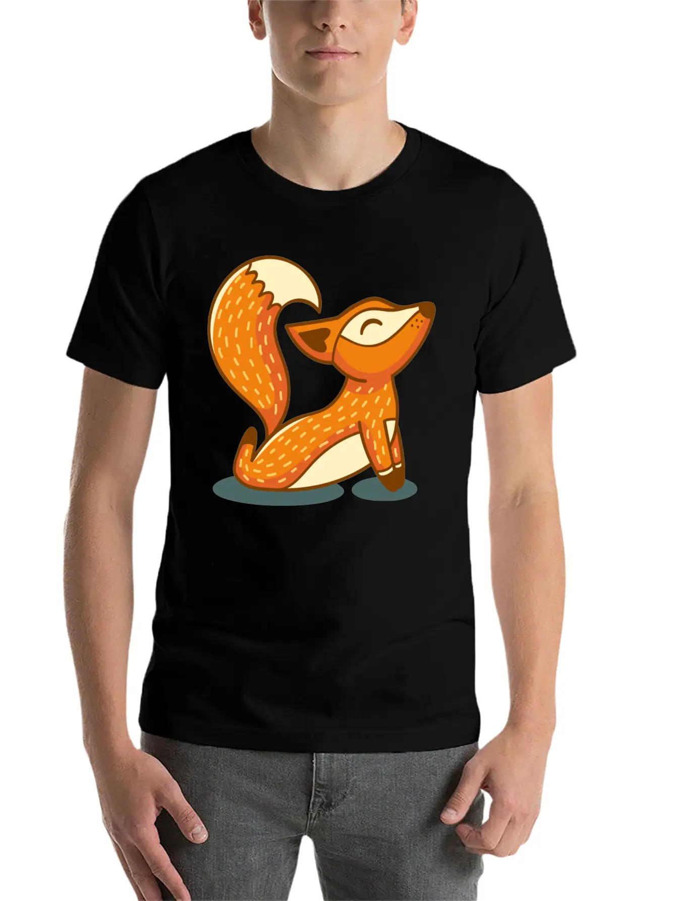 Yoga Fox Basic Graphic T-Shirt – Daily Comfort In Soft Cotton