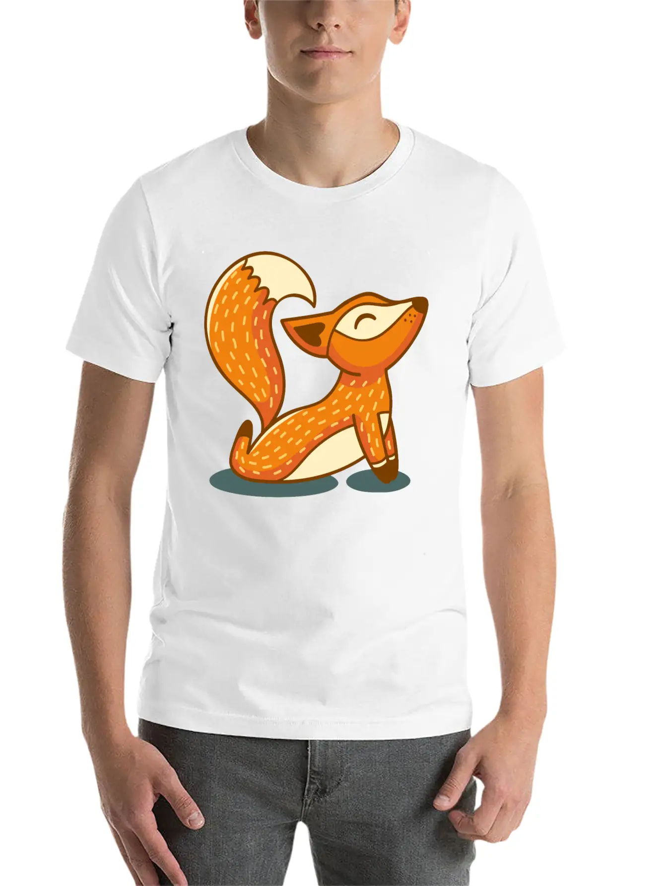 Yoga Fox Basic Graphic T-Shirt – Daily Comfort In Soft Cotton