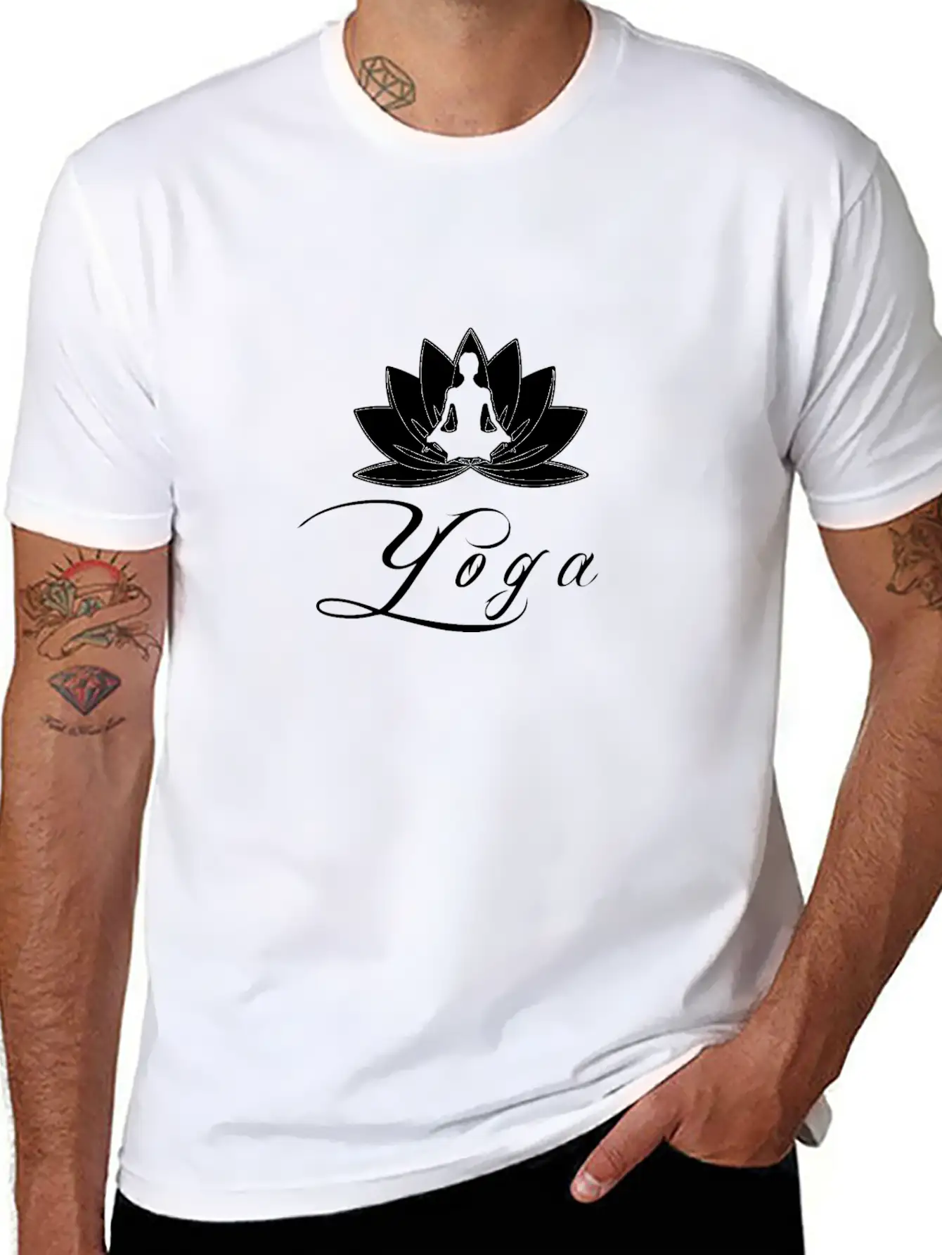 Yoga In Sitting With Flowers And Blossom Unisex Casual T-Shirt – Clean Design For Daily Comfort