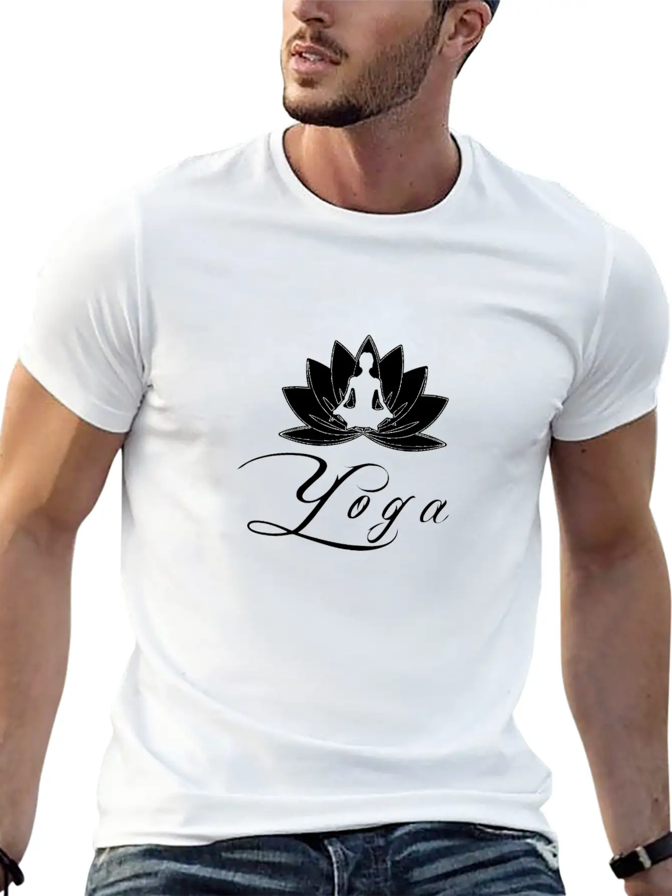 Yoga In Sitting With Flowers And Blossom Unisex Casual T-Shirt – Clean Design For Daily Comfort