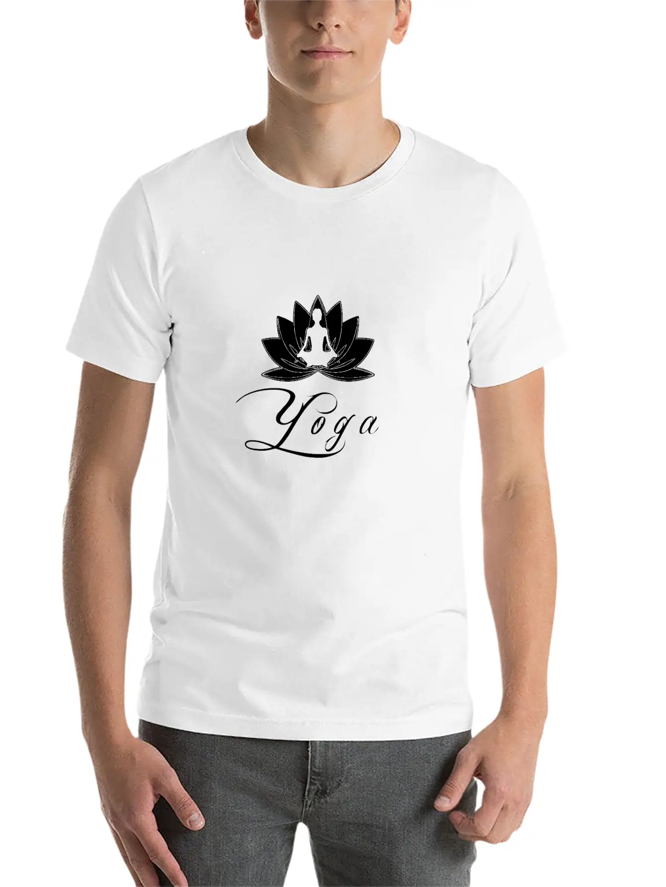 Yoga In Sitting With Flowers And Blossom Unisex Casual T-Shirt – Clean Design For Daily Comfort