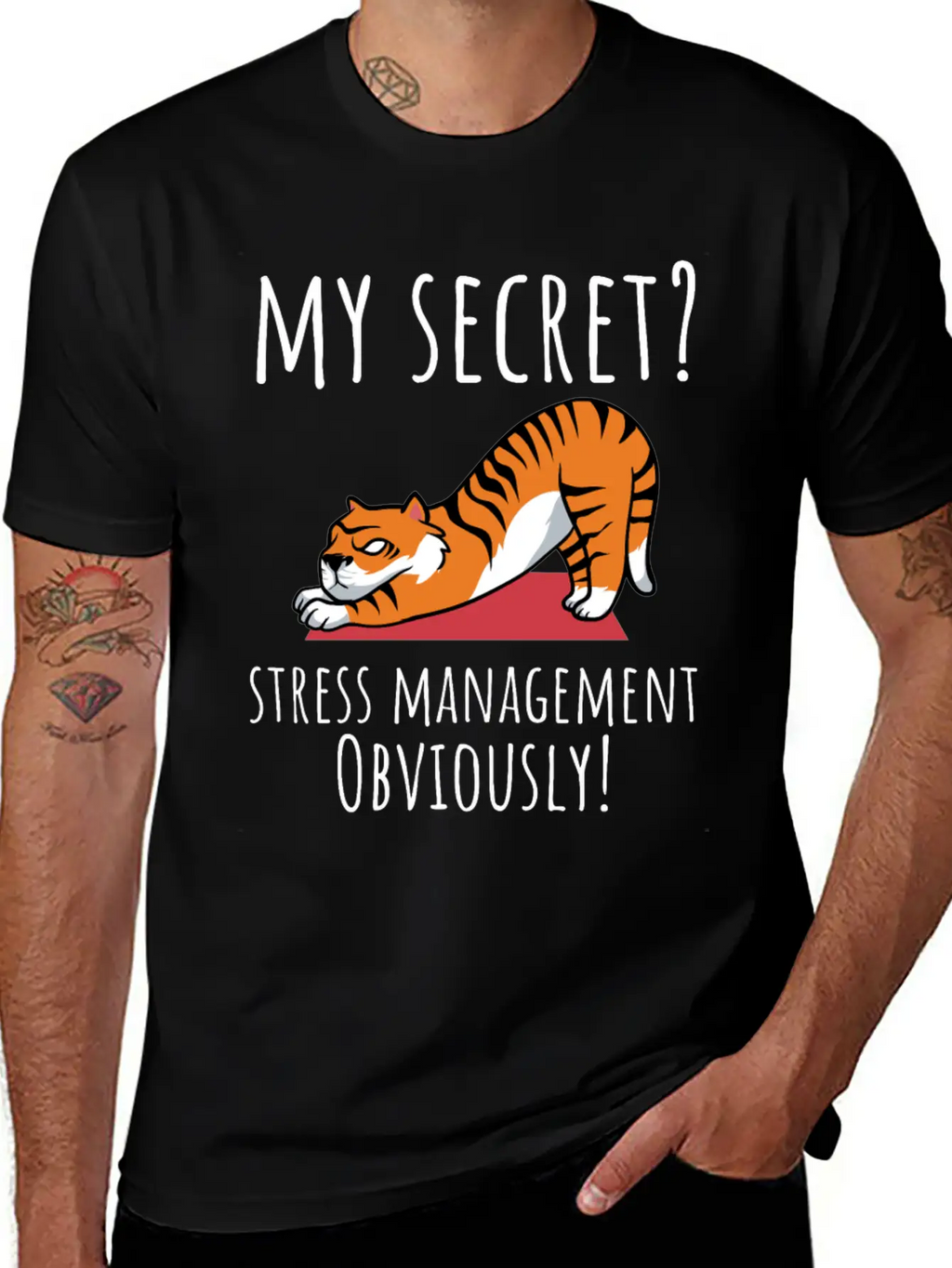 Yoga Lover My Secret Stress Management Breathable Soft Cotton T-Shirt – Timeless Casual Look