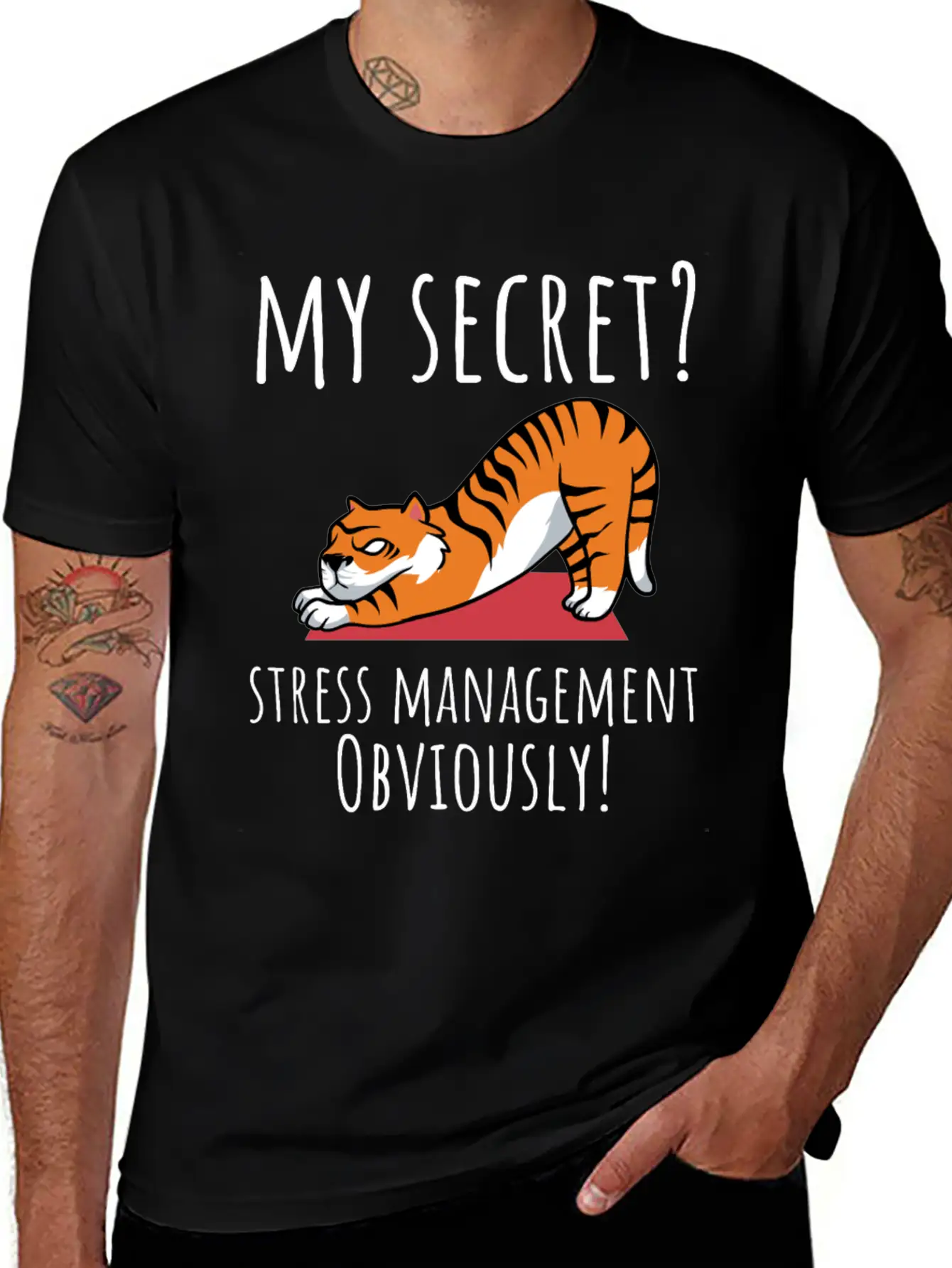 Yoga Lover My Secret Stress Management Breathable Soft Cotton T-Shirt – Timeless Casual Look