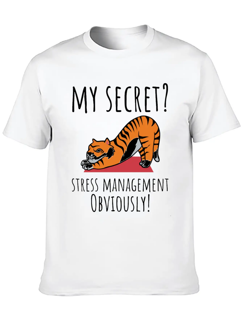 Yoga Lover My Secret Stress Management Breathable Soft Cotton T-Shirt – Timeless Casual Look