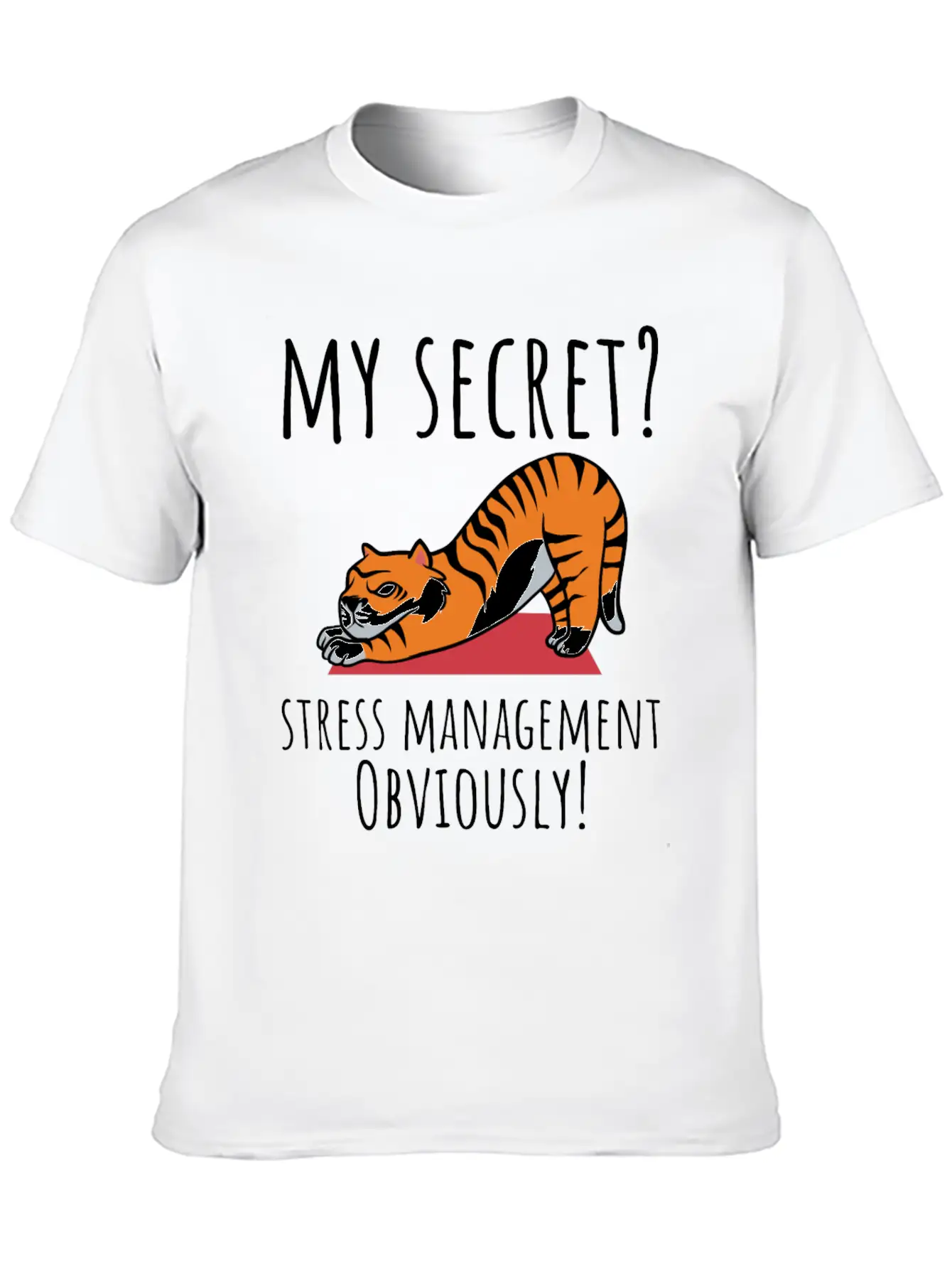 Yoga Lover My Secret Stress Management Breathable Soft Cotton T-Shirt – Timeless Casual Look